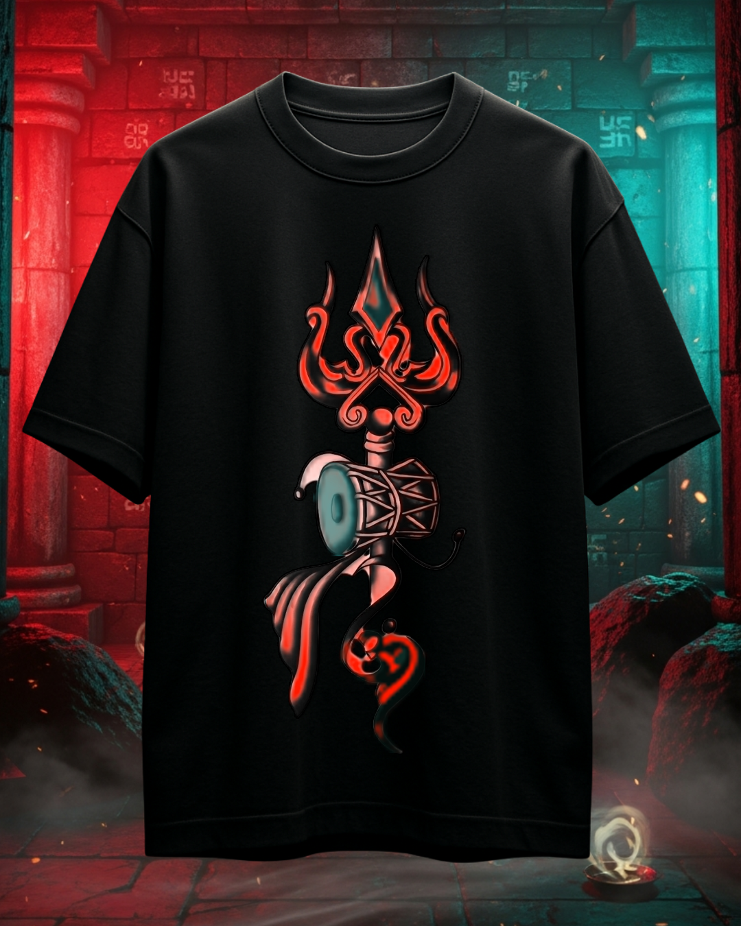 Bholenath Damru – Trishul Divine Oversized T-Shirt