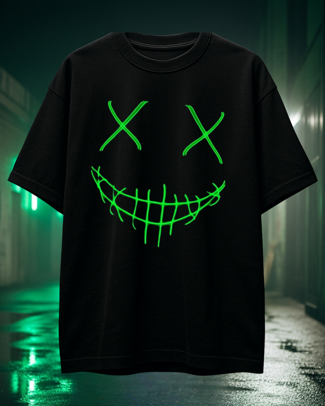 The Grin Oversized T-Shirt - Villain Vibes