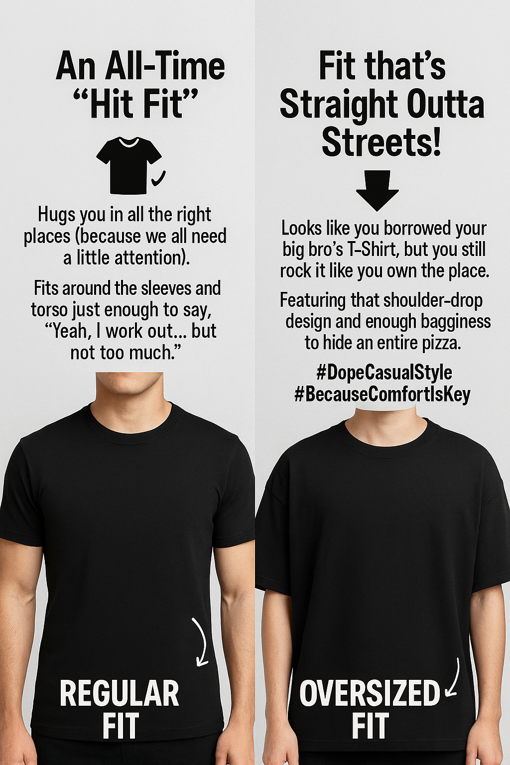 Premium Plain 240 GSM Oversized French Terry Cotton T-Shirt Combo (Pack of 3)