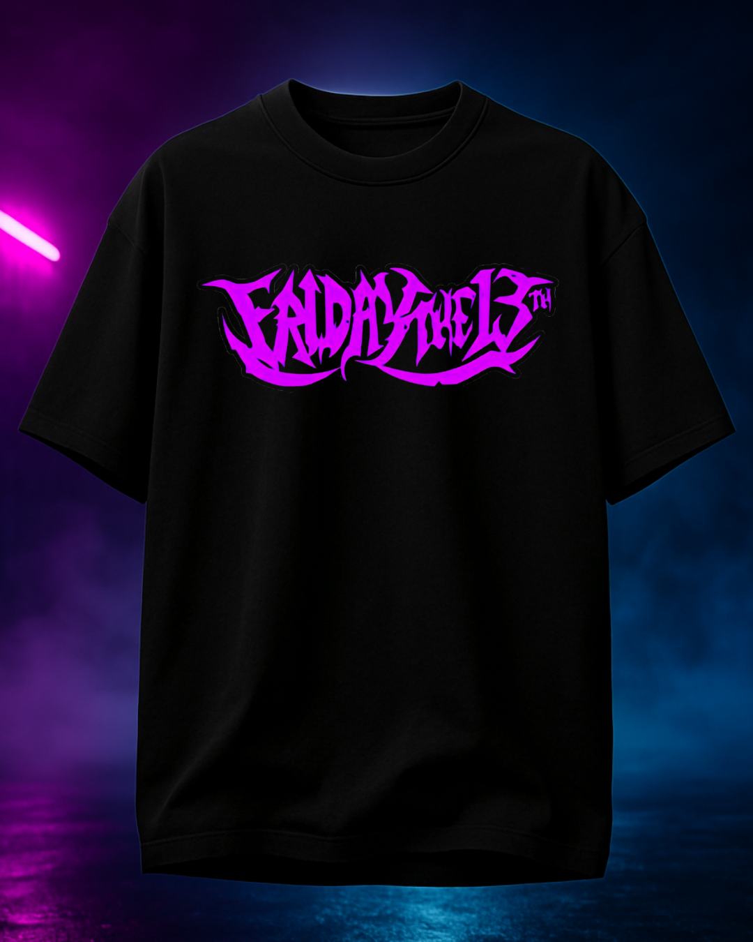 Friday The 13th – Crystal Lake Neon Oversized T-Shirt