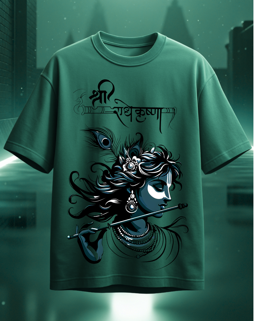 Shree Radhekrishna – Divine Love Oversized T-Shirt