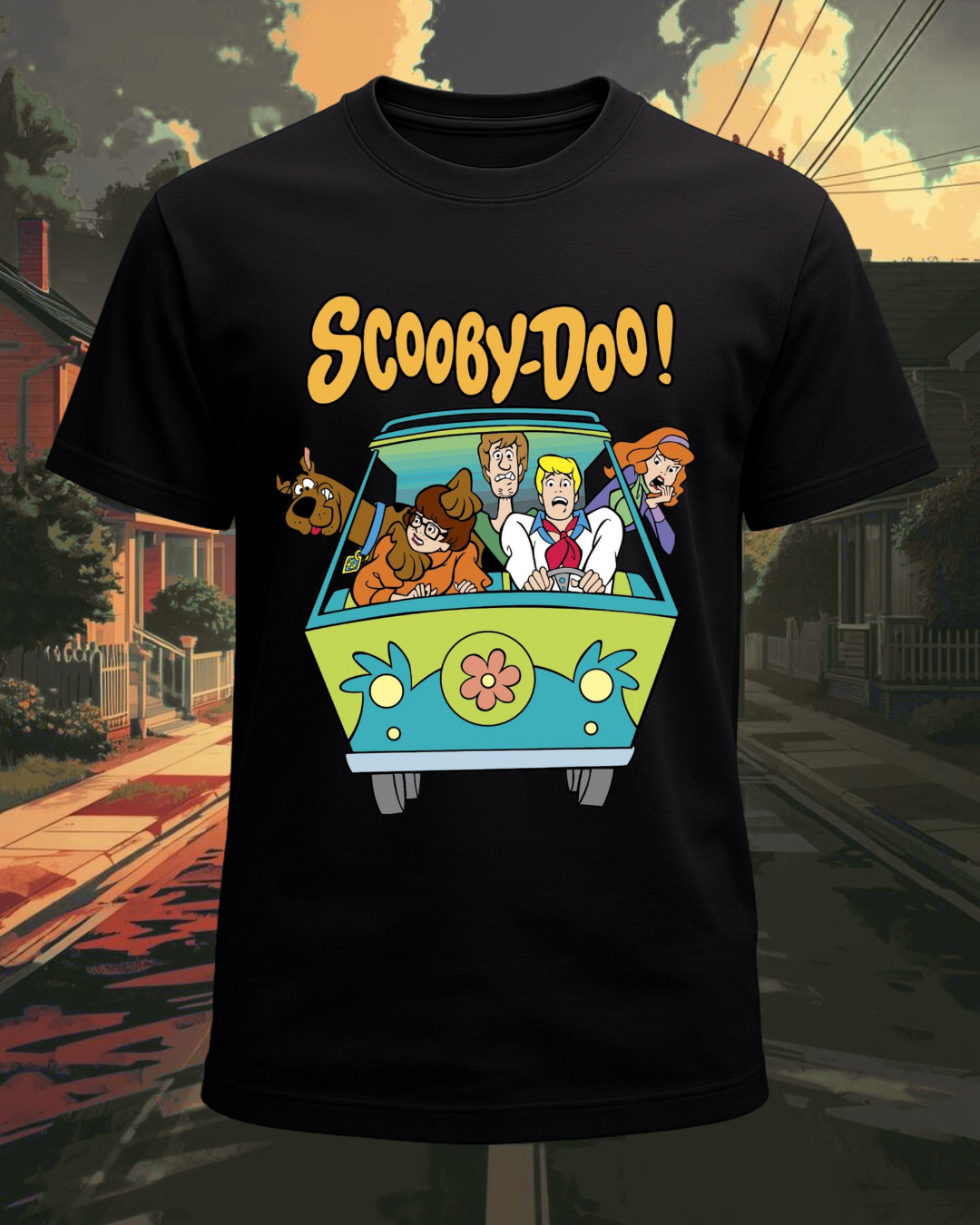 Scooby-Doo Mystery Machine Graphic T-Shirt | Cotton Lycra Blend | Regular Fit