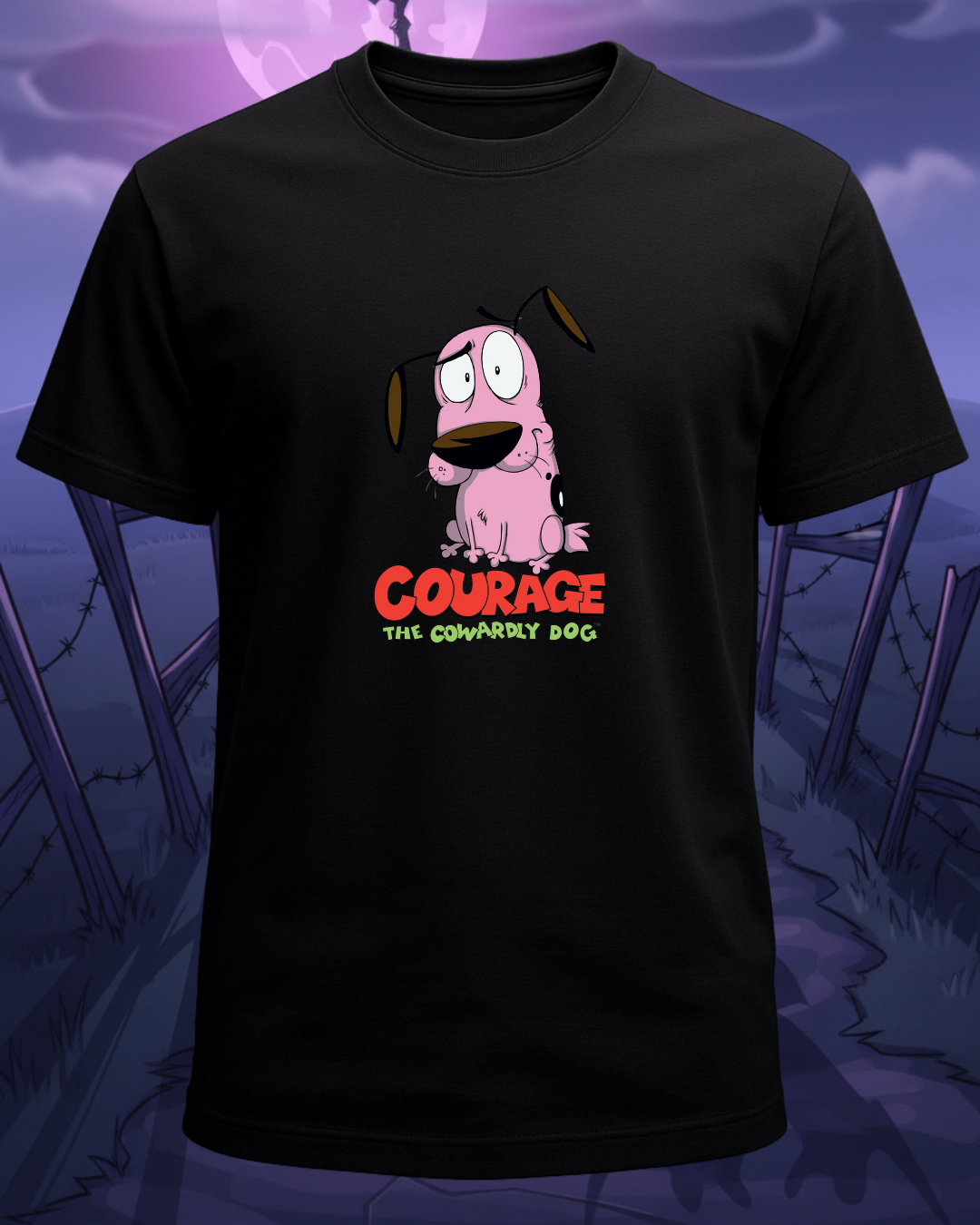 Courage the Cowardly Dog Graphic Printed Regular T-Shirt