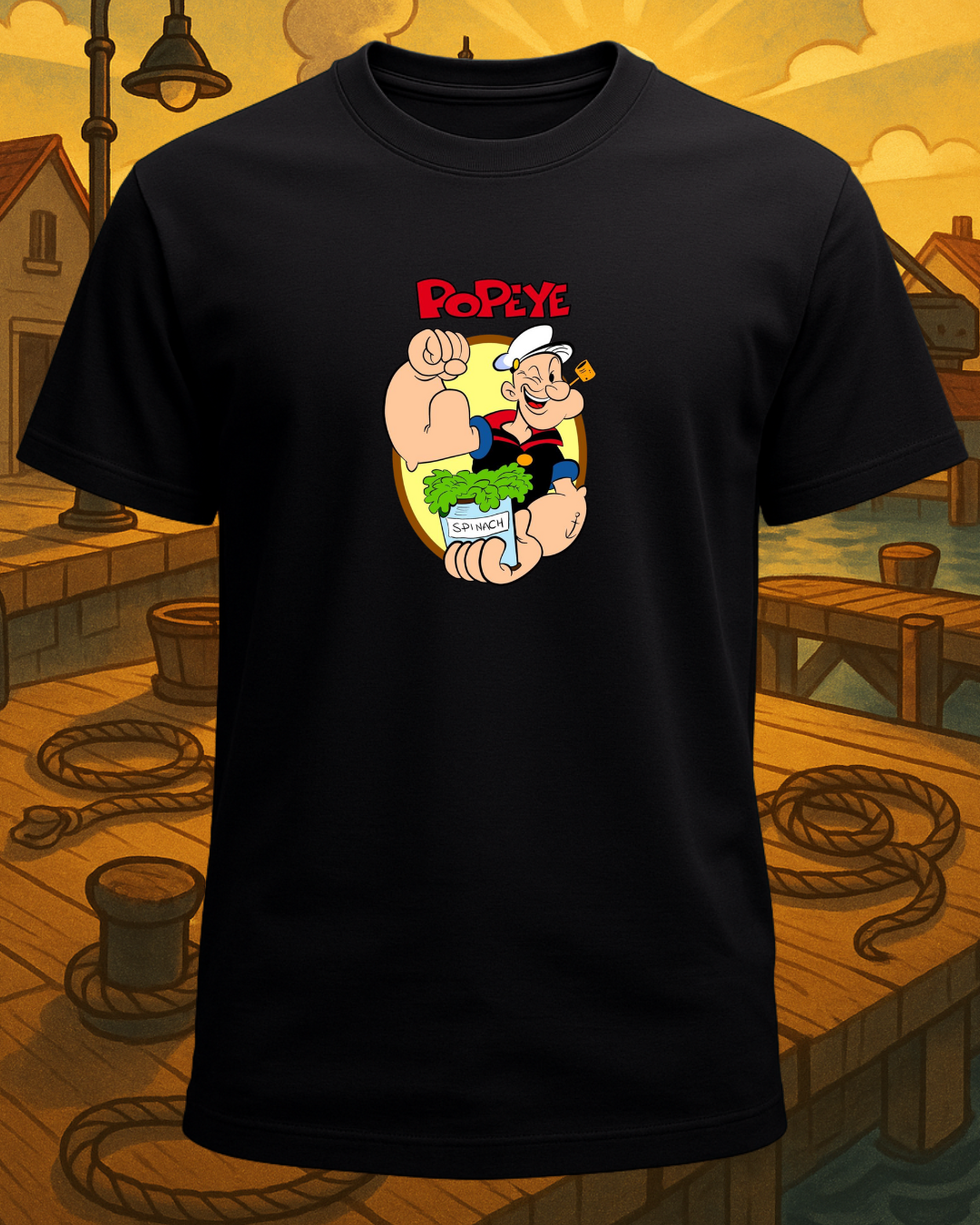 Popeye the Sailor Man Graphic Printed Regular T-Shirt