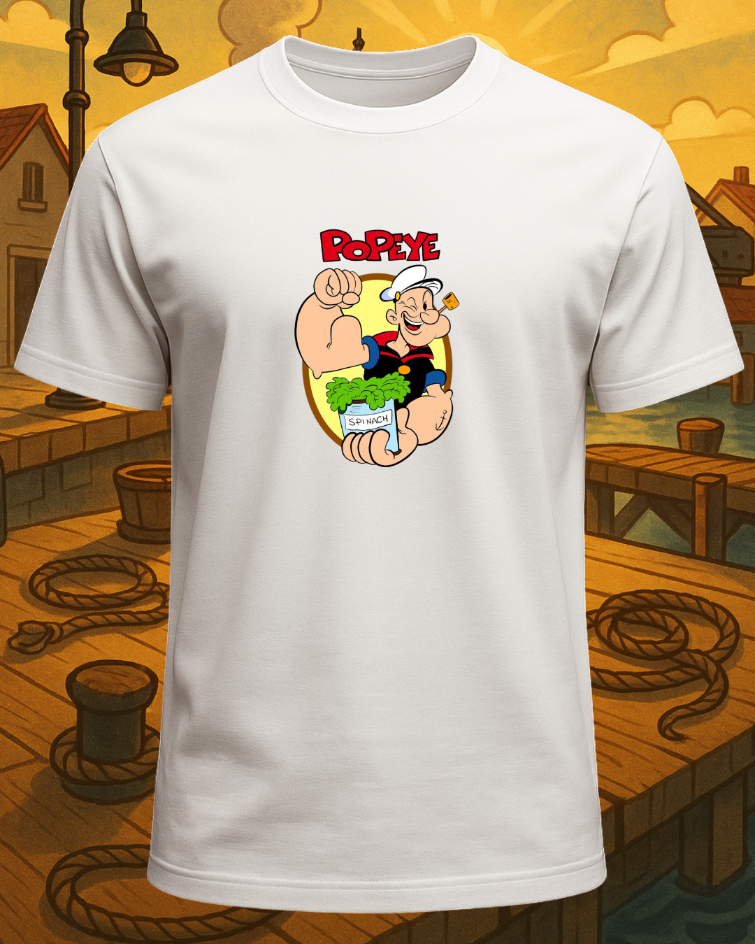 Popeye the Sailor Man Graphic Printed Regular T-Shirt