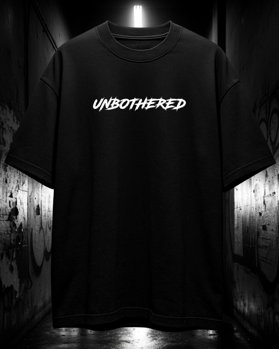 Unbothered Graffiti Typography Oversized Graphic Printed T-Shirt
