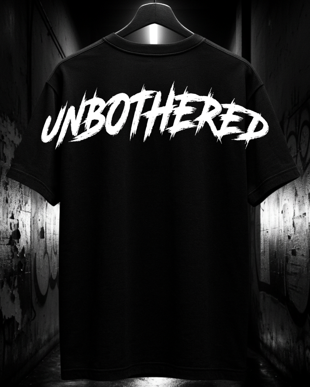 Unbothered Graffiti Typography Oversized Graphic Printed T-Shirt