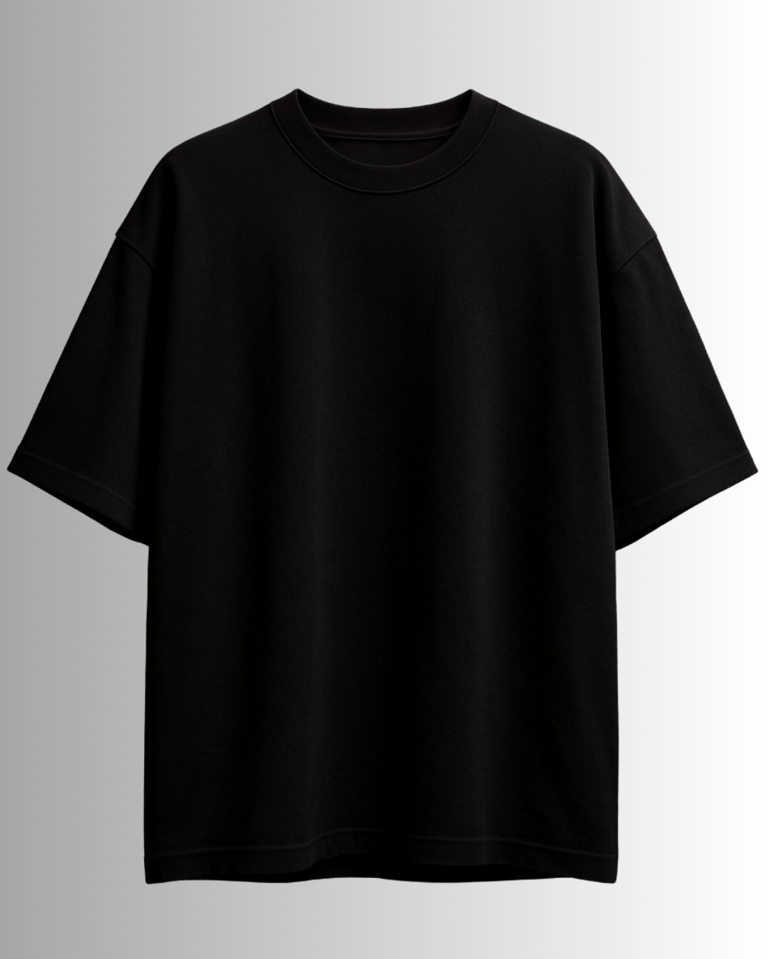 Black - Plain 240 GSM Oversized Tee