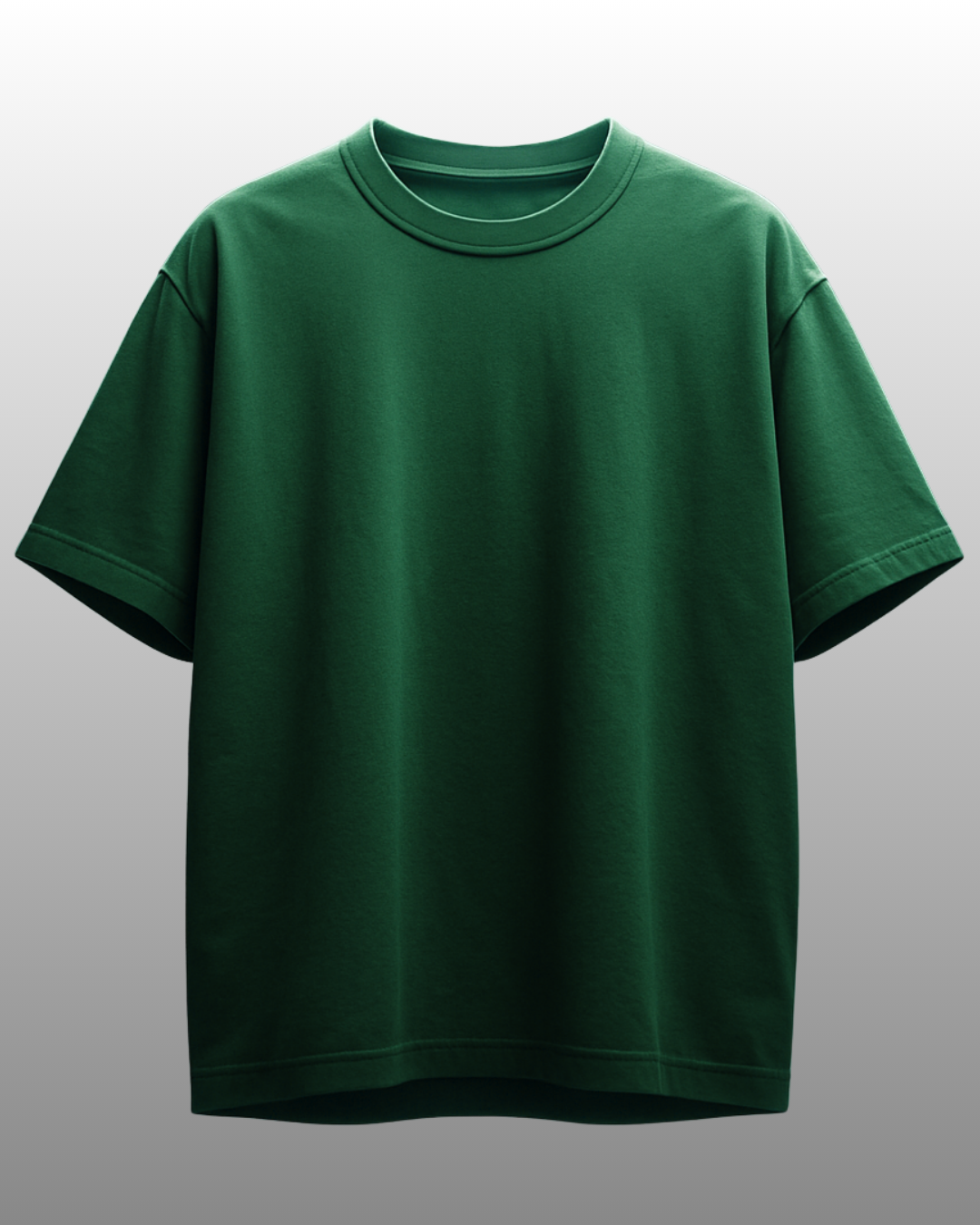 Jungle Green - Plain 240 GSM Oversized Tee