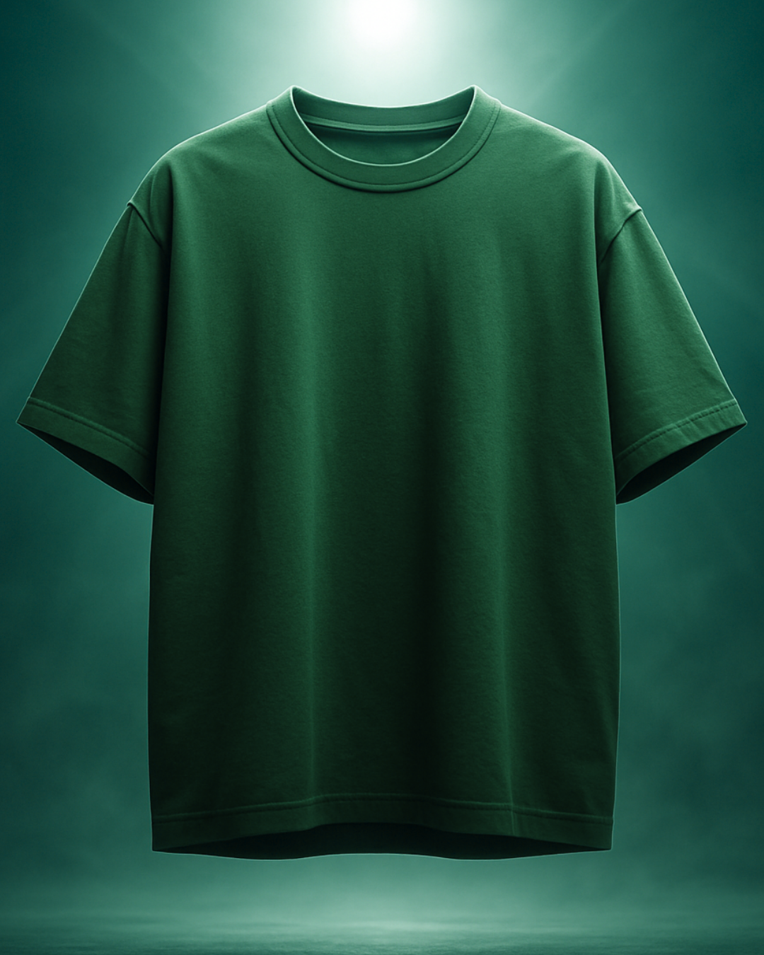 Jungle Green - Plain 240 GSM Oversized Tee
