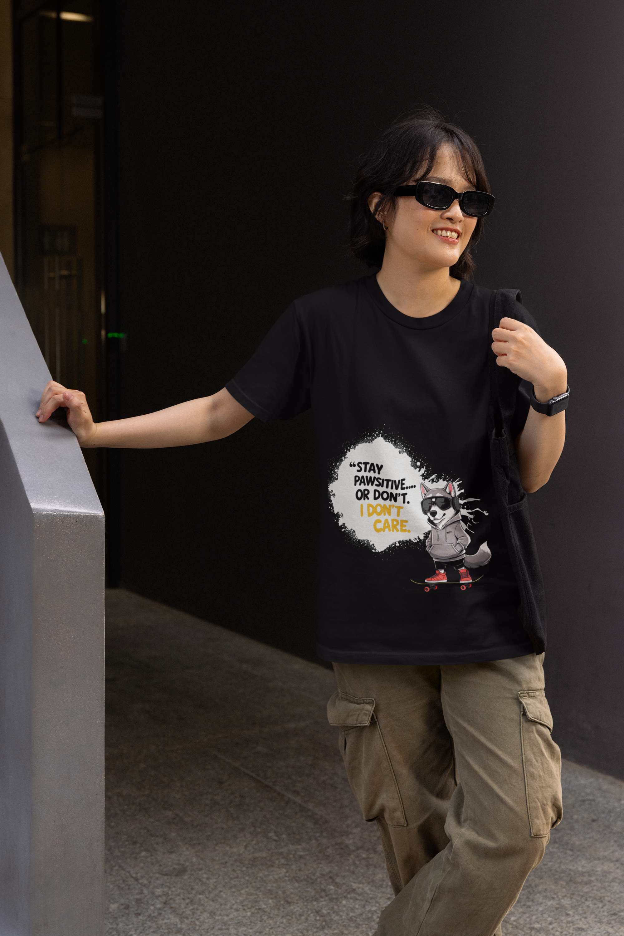 Stay Pawsitive Women T-Shirt