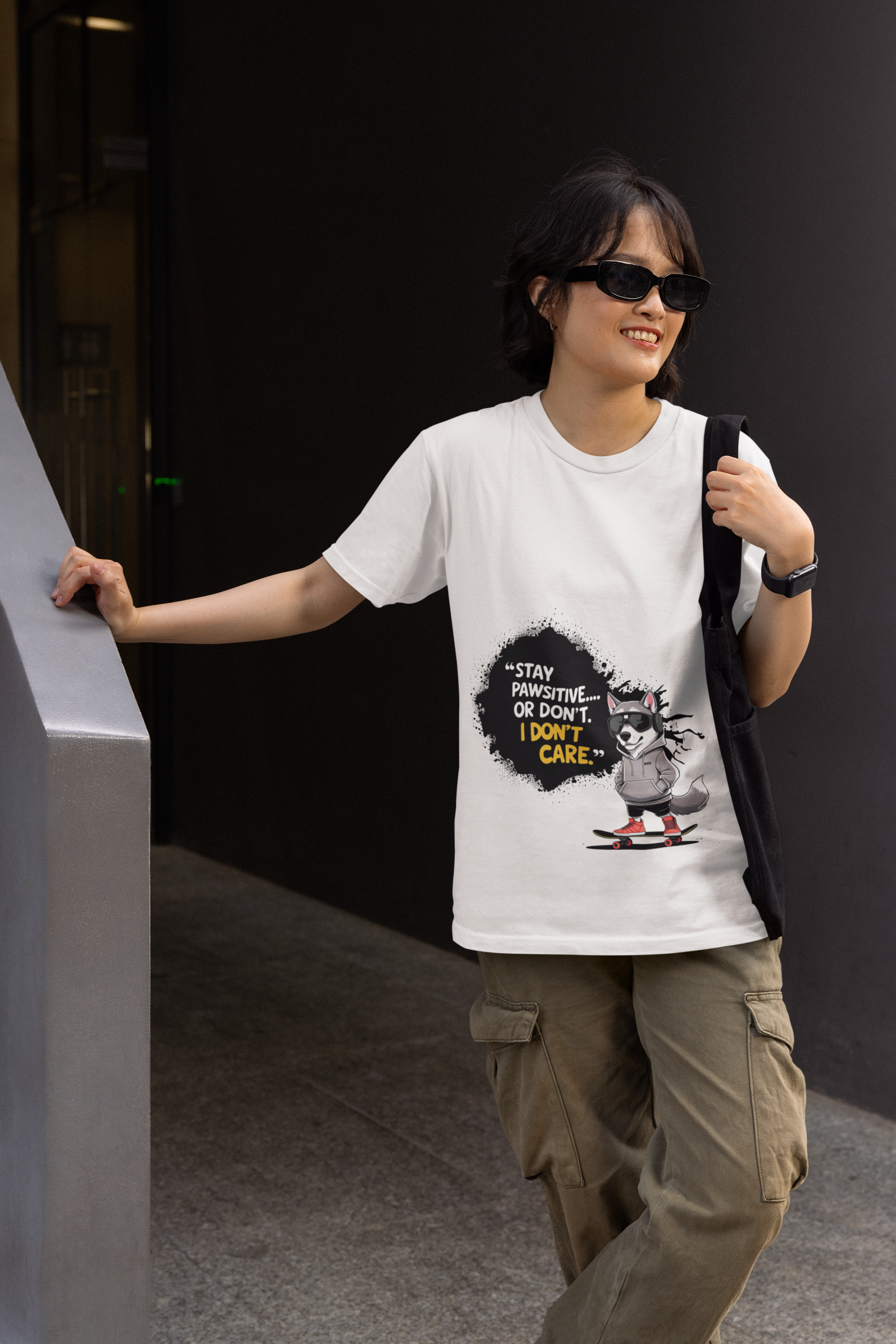 Stay Pawsitive Women T-Shirt
