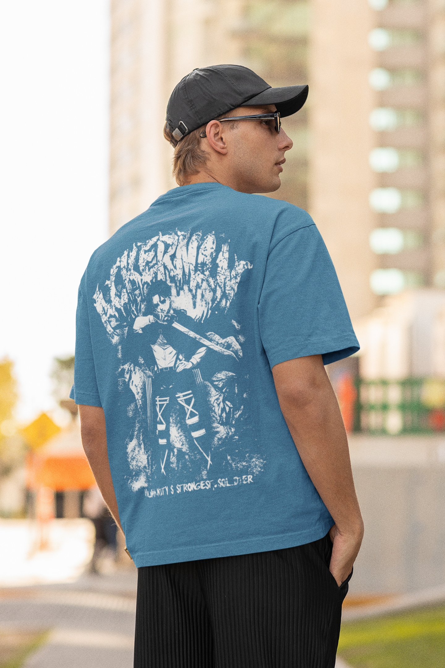 Premium Levi Ackerman French Terry Oversized Tee - 240 GSM