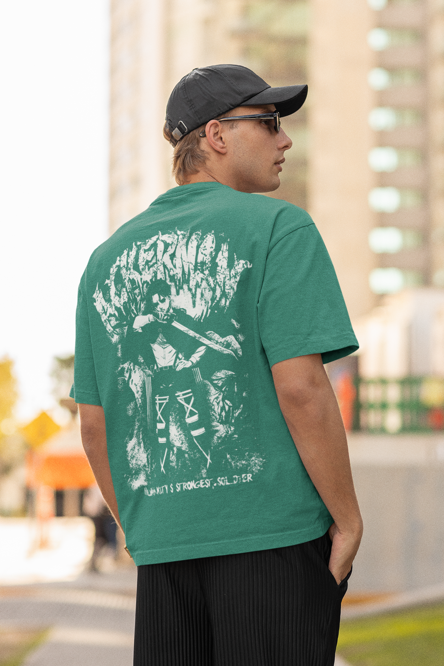 Premium Levi Ackerman French Terry Oversized Tee - 240 GSM