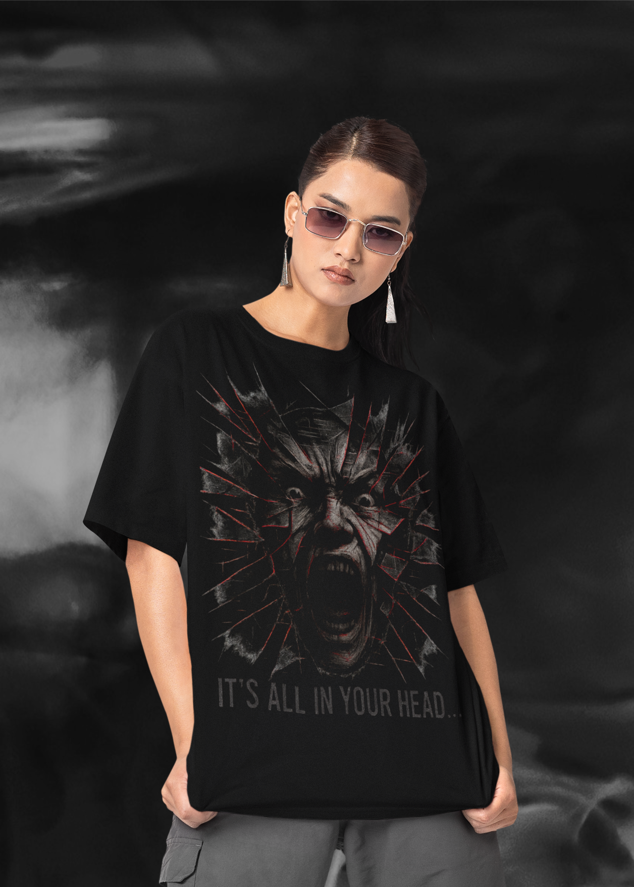 Premium It's all in your head French Terry Oversized Tee - 240 GSM