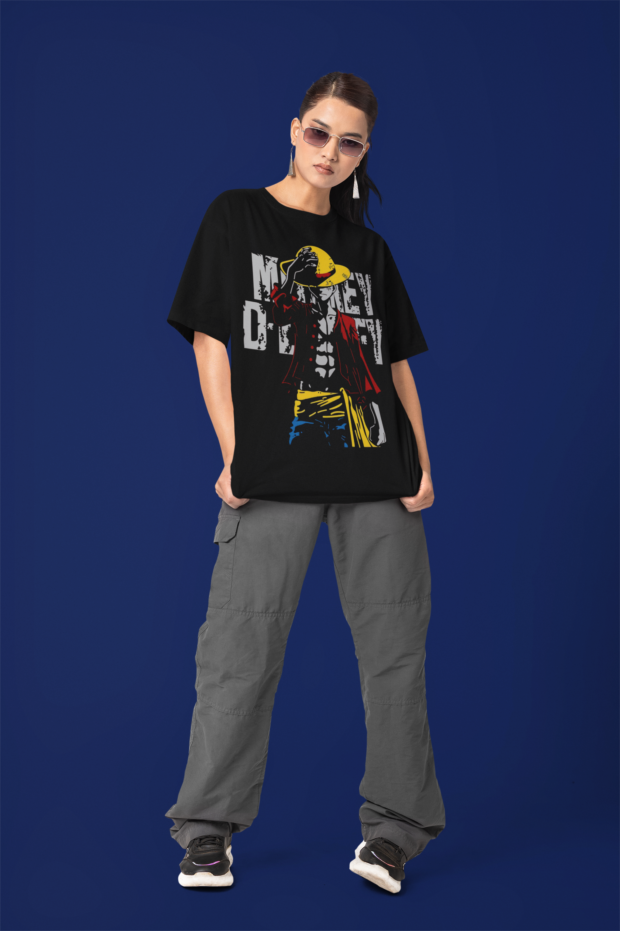 Premium Monkey D Luffy French Terry Oversized Tee - 240 GSM