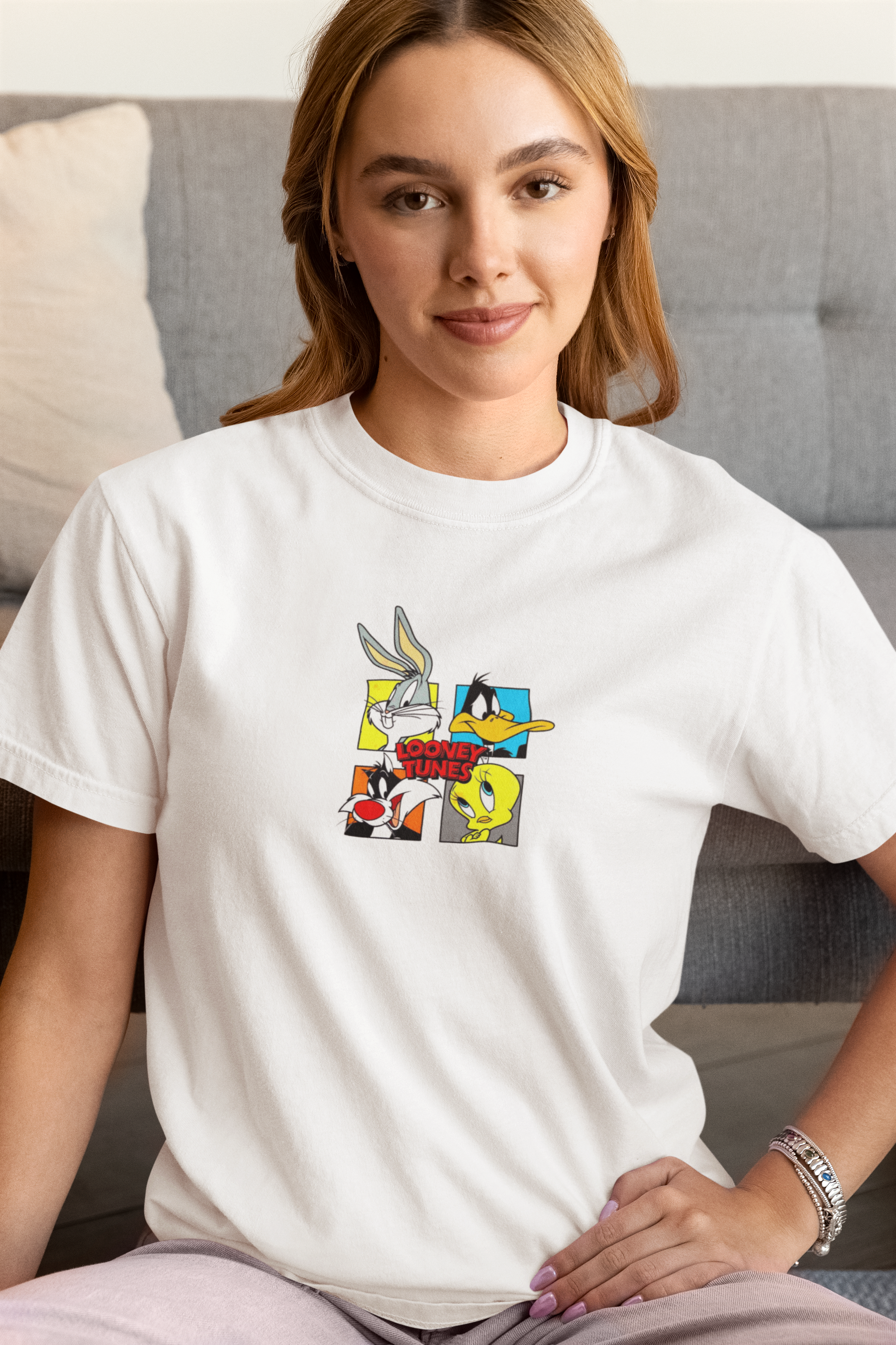 Looney Tunes Squad Graphic Printed Regular T-Shirt