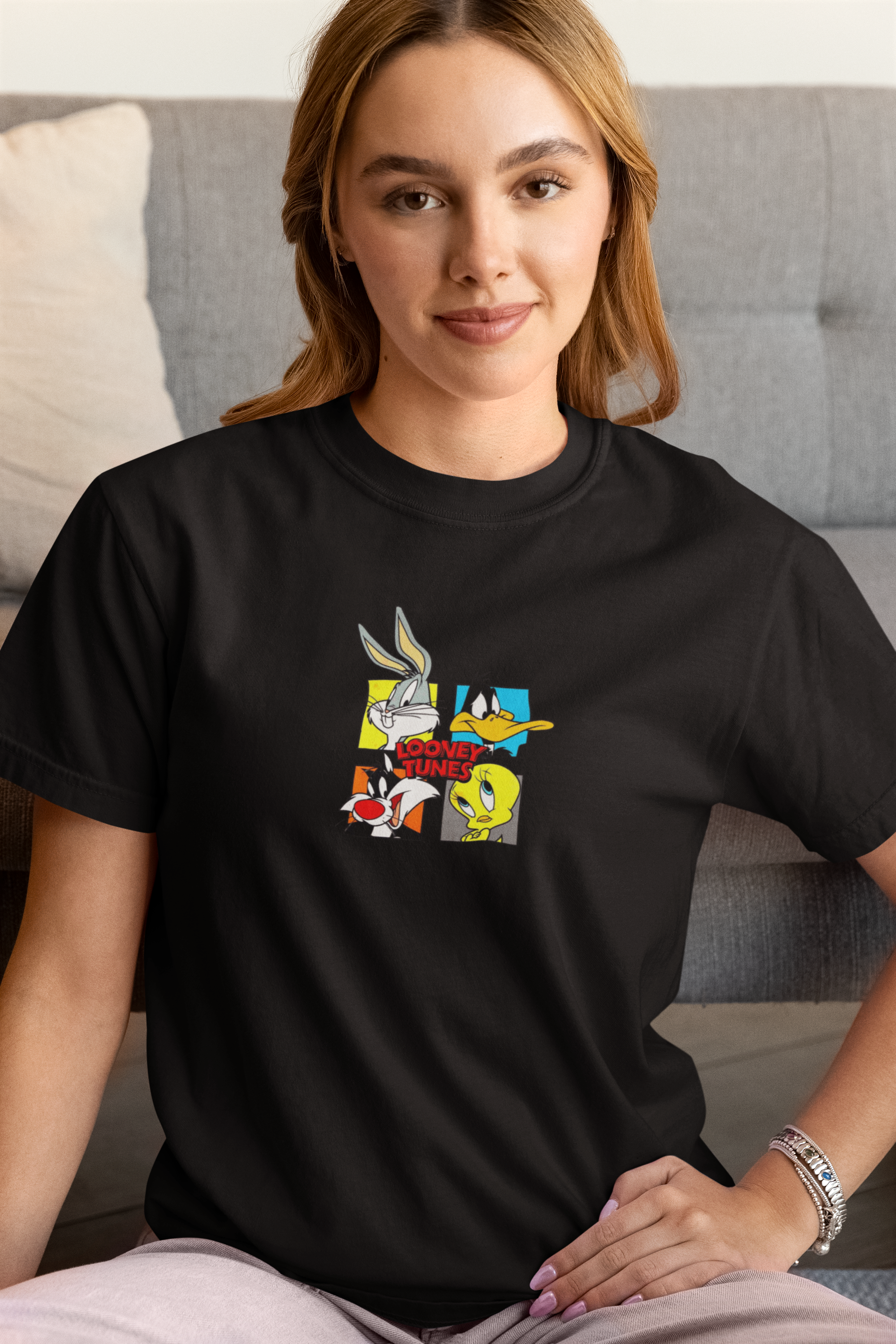 Looney Tunes Squad Graphic Printed Regular T-Shirt