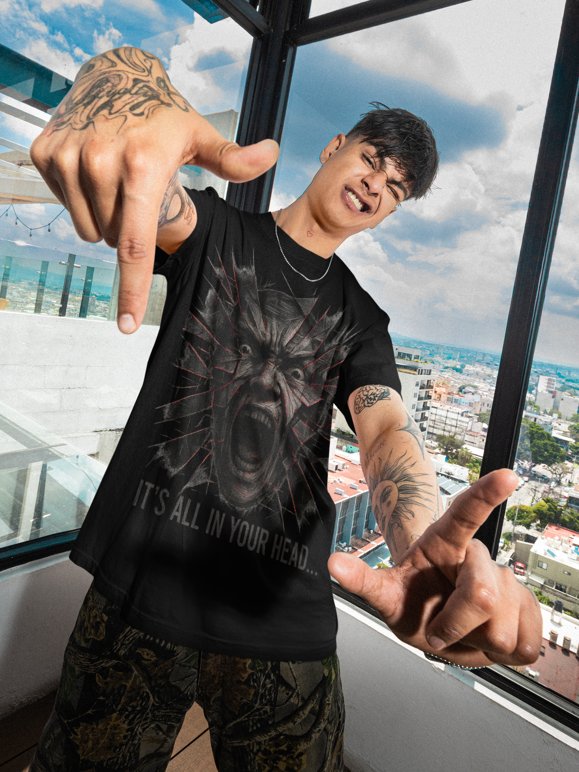 Premium It's all in your head French Terry Oversized Tee - 240 GSM