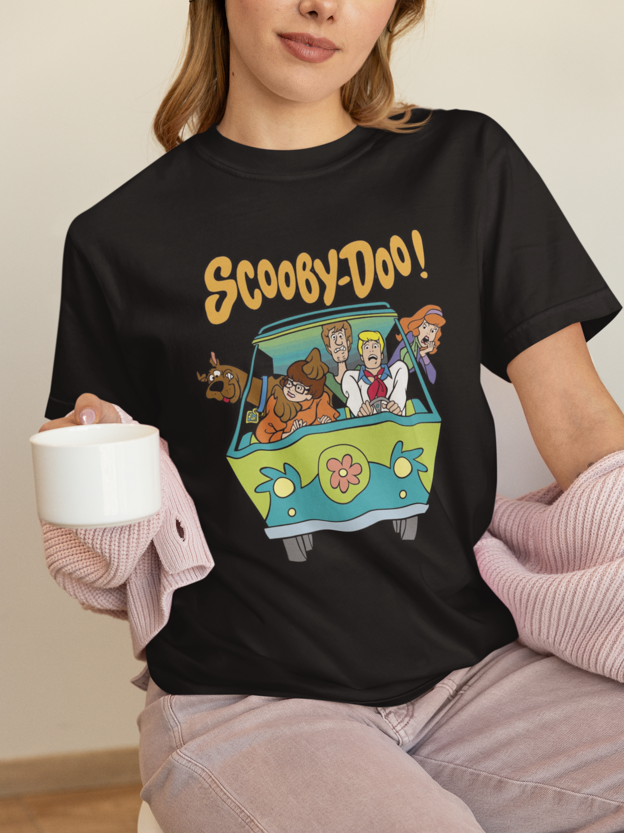 Scooby-Doo Mystery Machine Graphic T-Shirt | Cotton Lycra Blend | Regular Fit