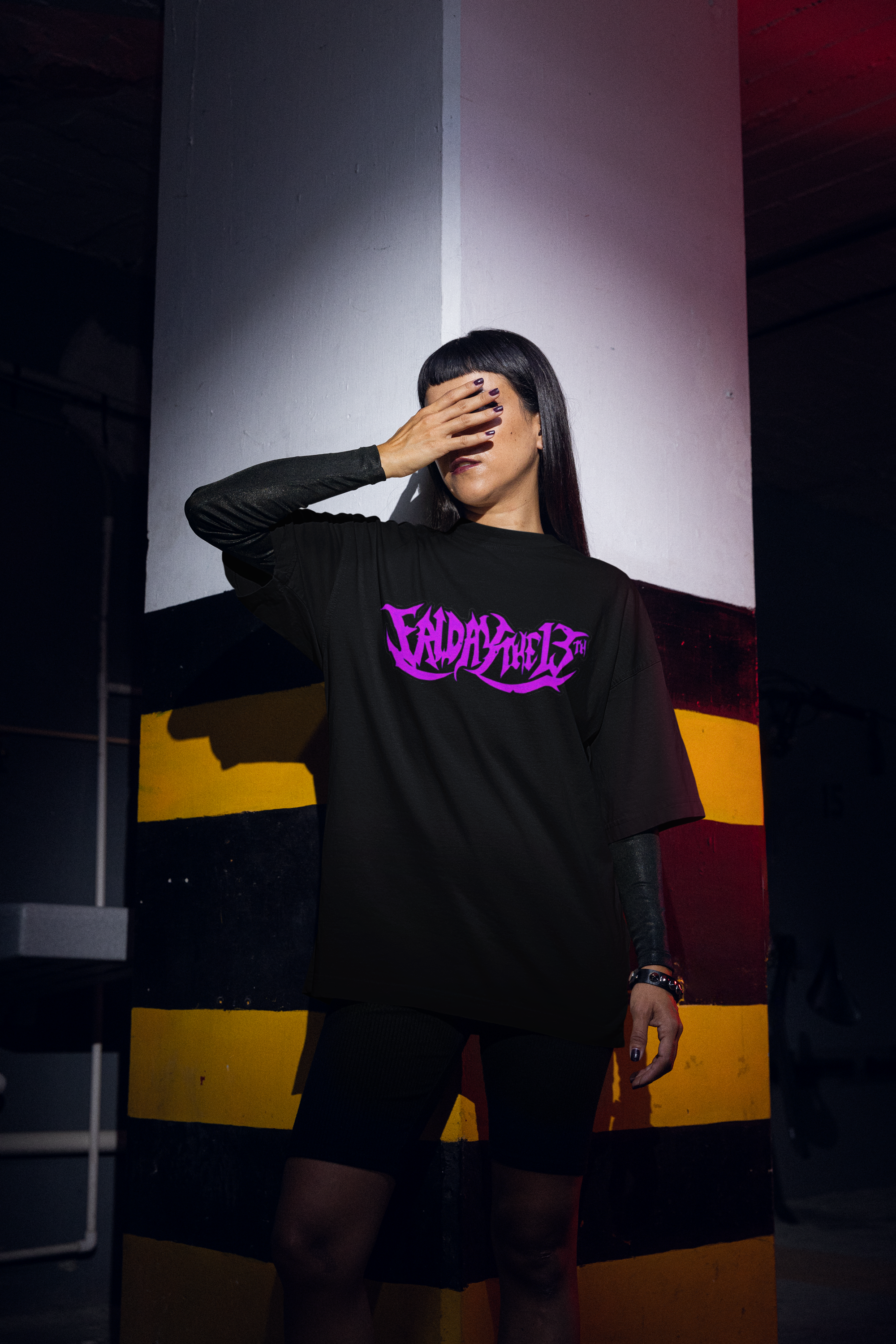 Friday The 13th – Crystal Lake Neon Oversized T-Shirt