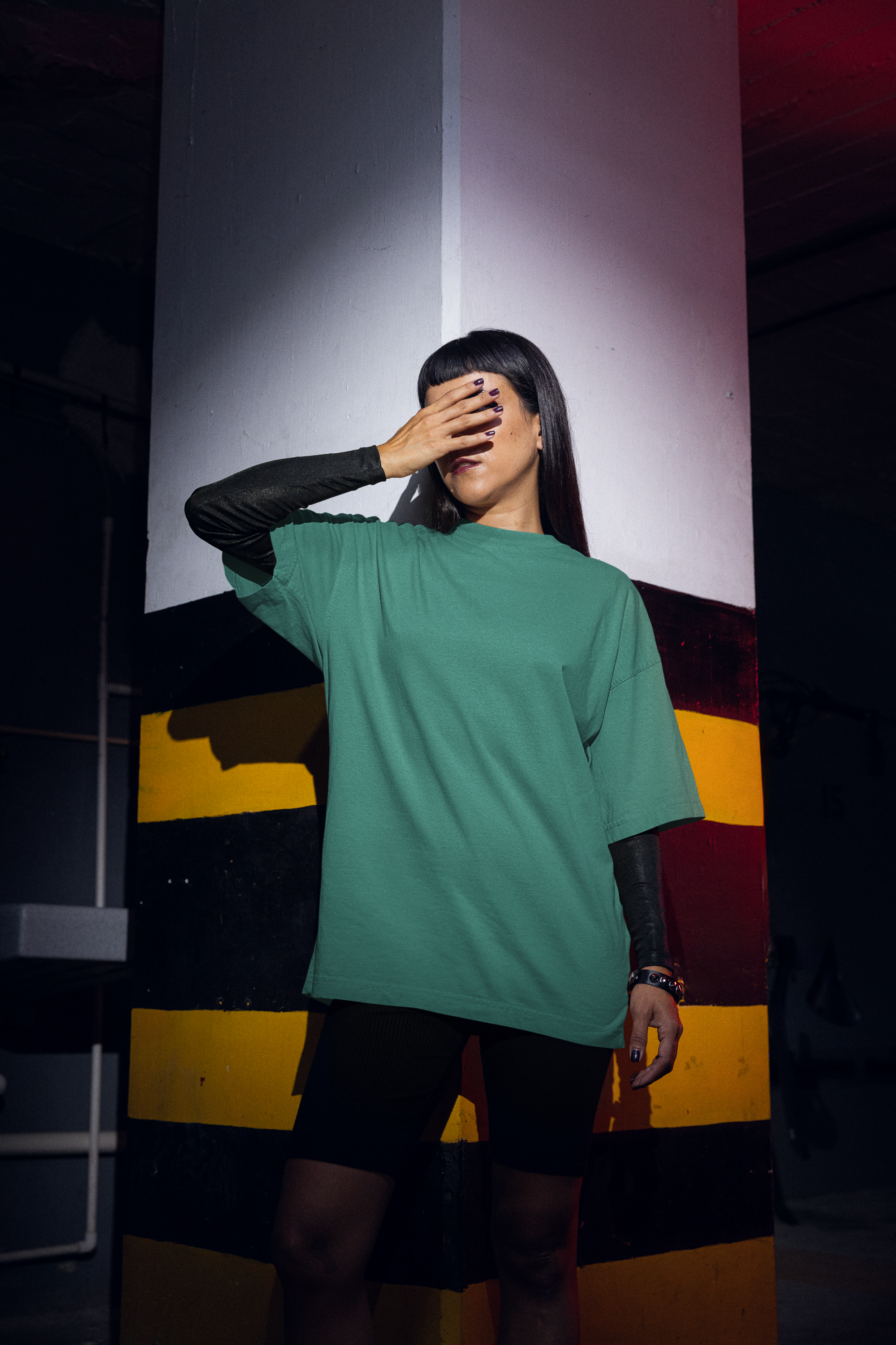 Jungle Green - Plain 240 GSM Oversized Tee