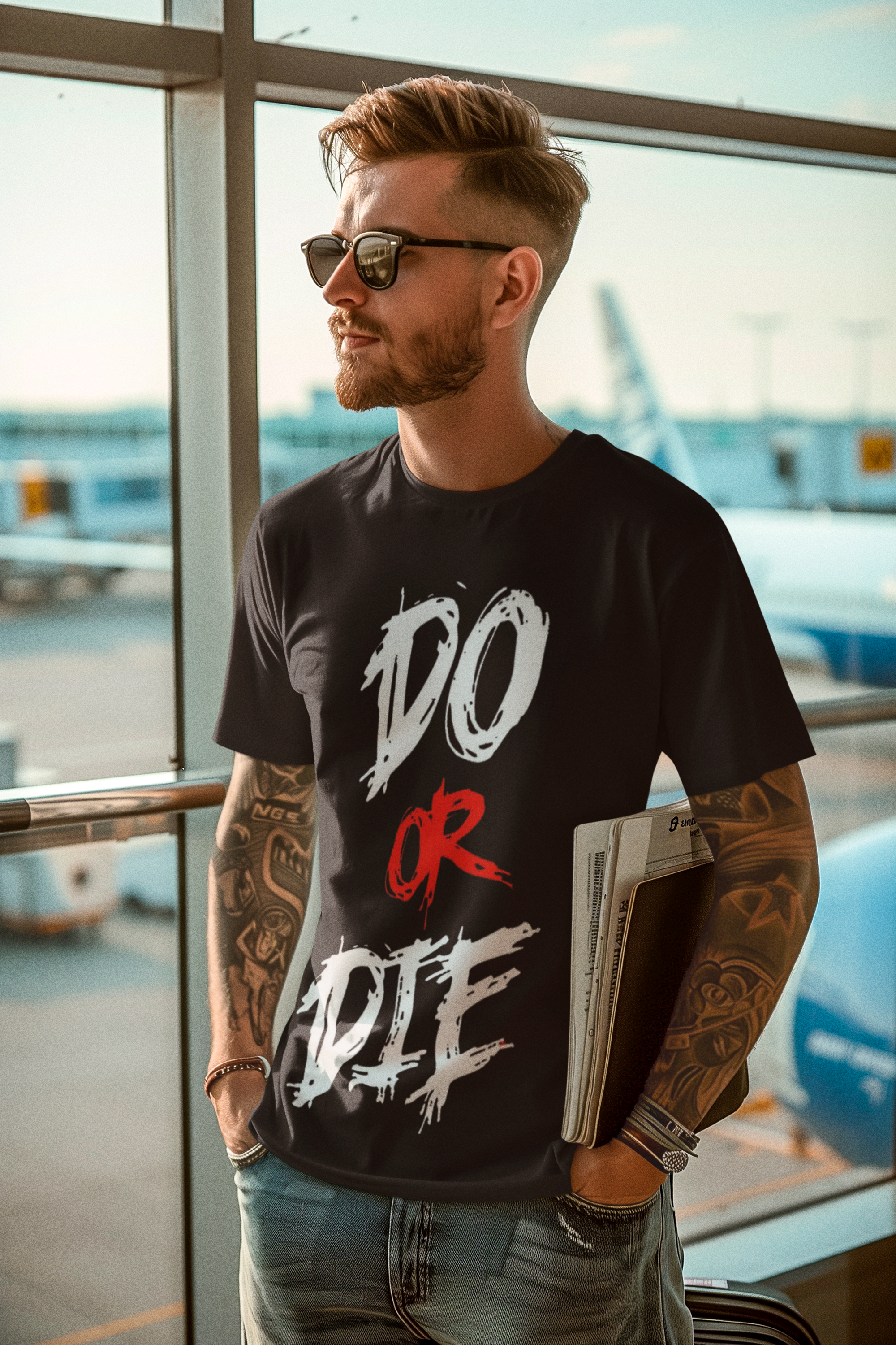 "Do or Die" Graphic T-Shirt | Cotton Lycra Blend | Regular Fit