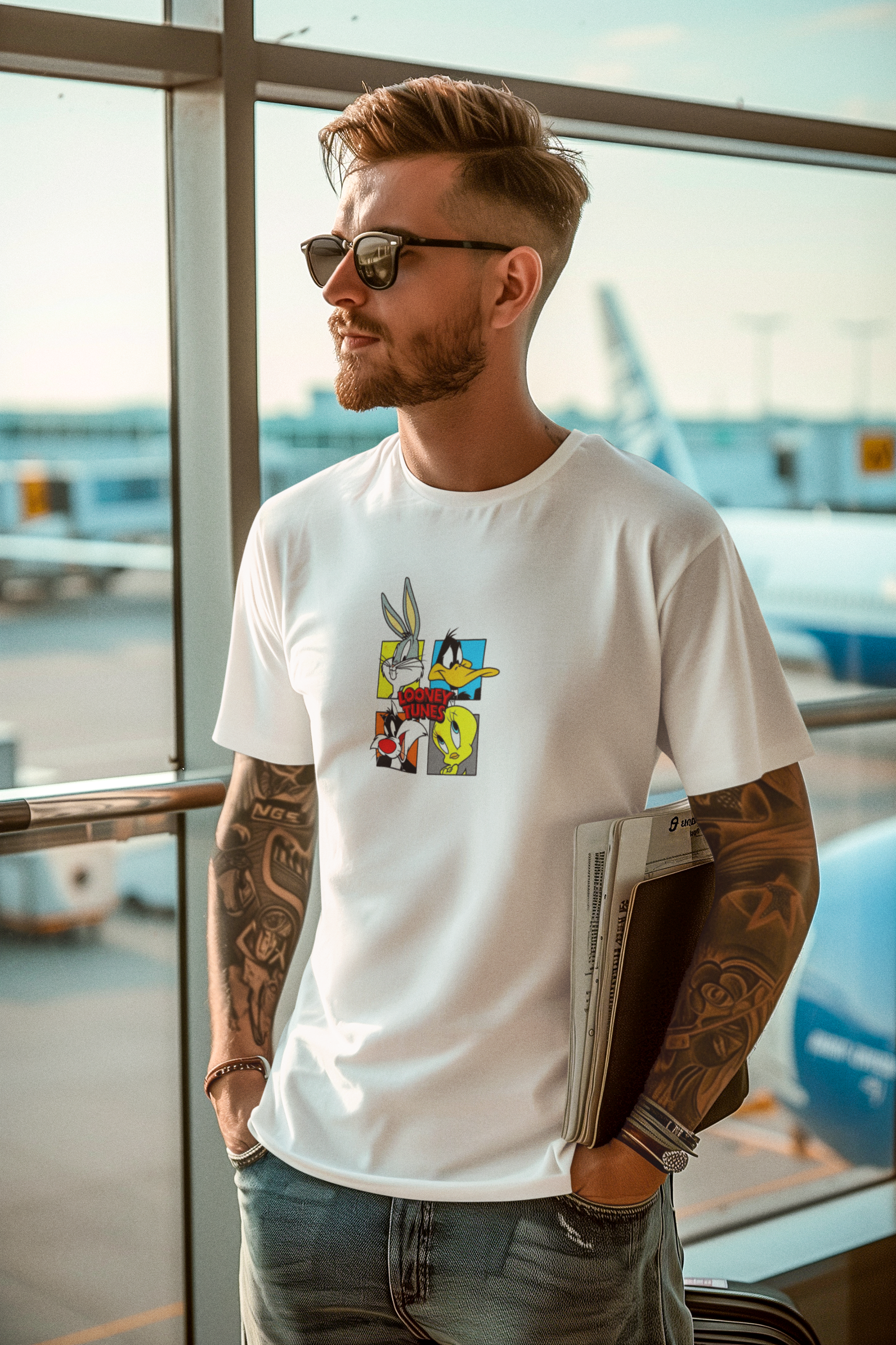 Looney Tunes Squad Graphic Printed Regular T-Shirt