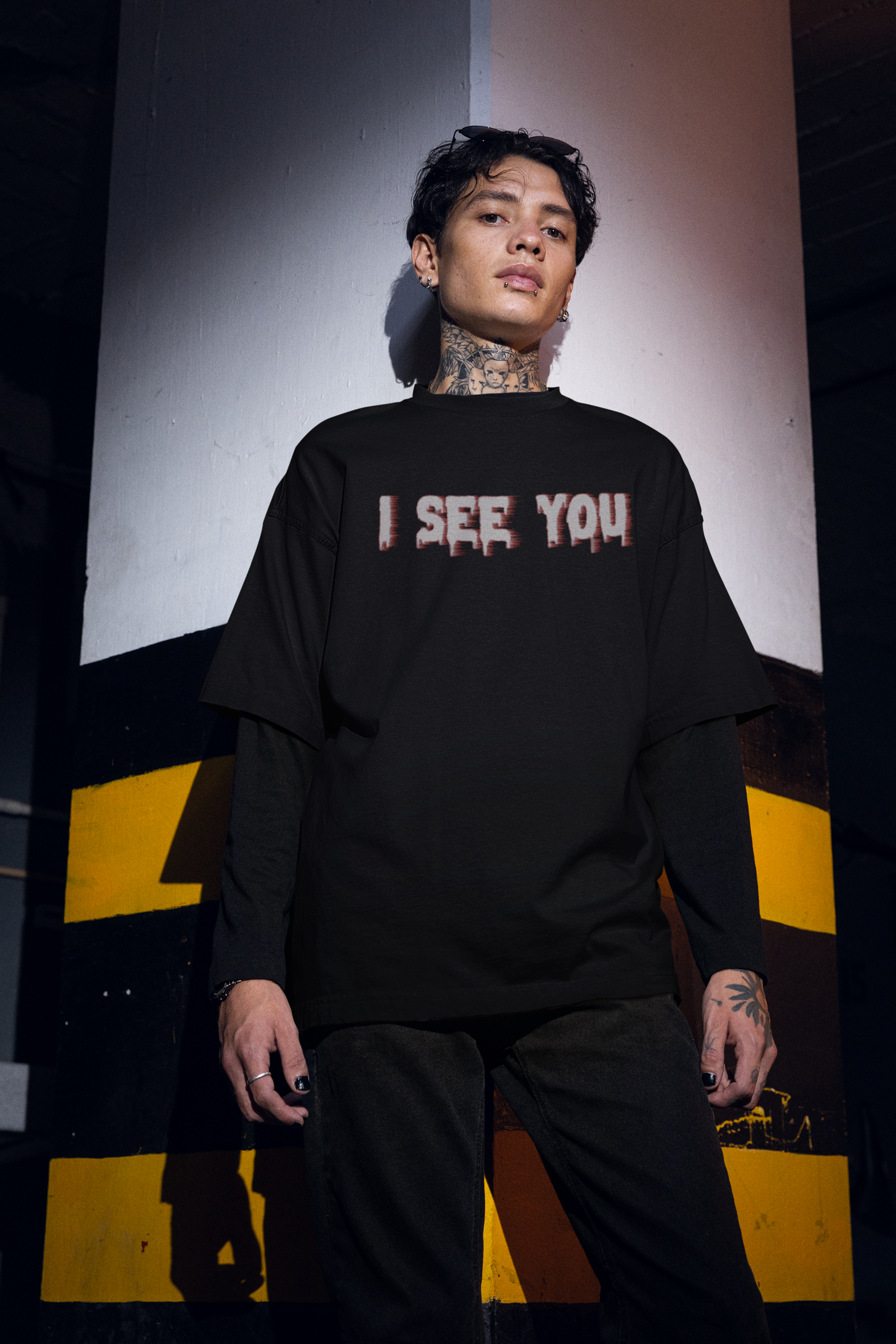 Premium I See You French Terry Oversized Tee - 240 GSM