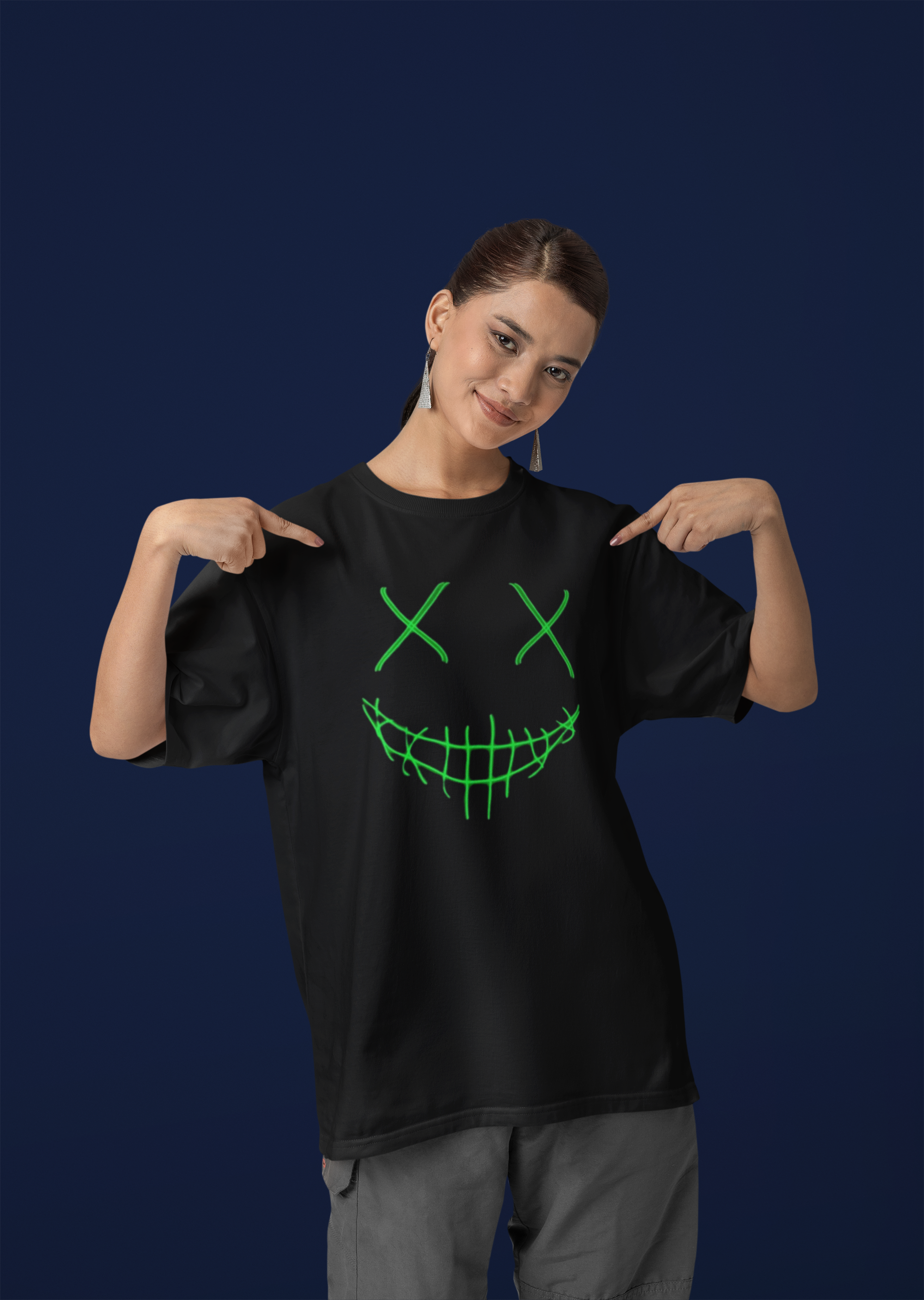 The Grin Oversized T-Shirt - Villain Vibes