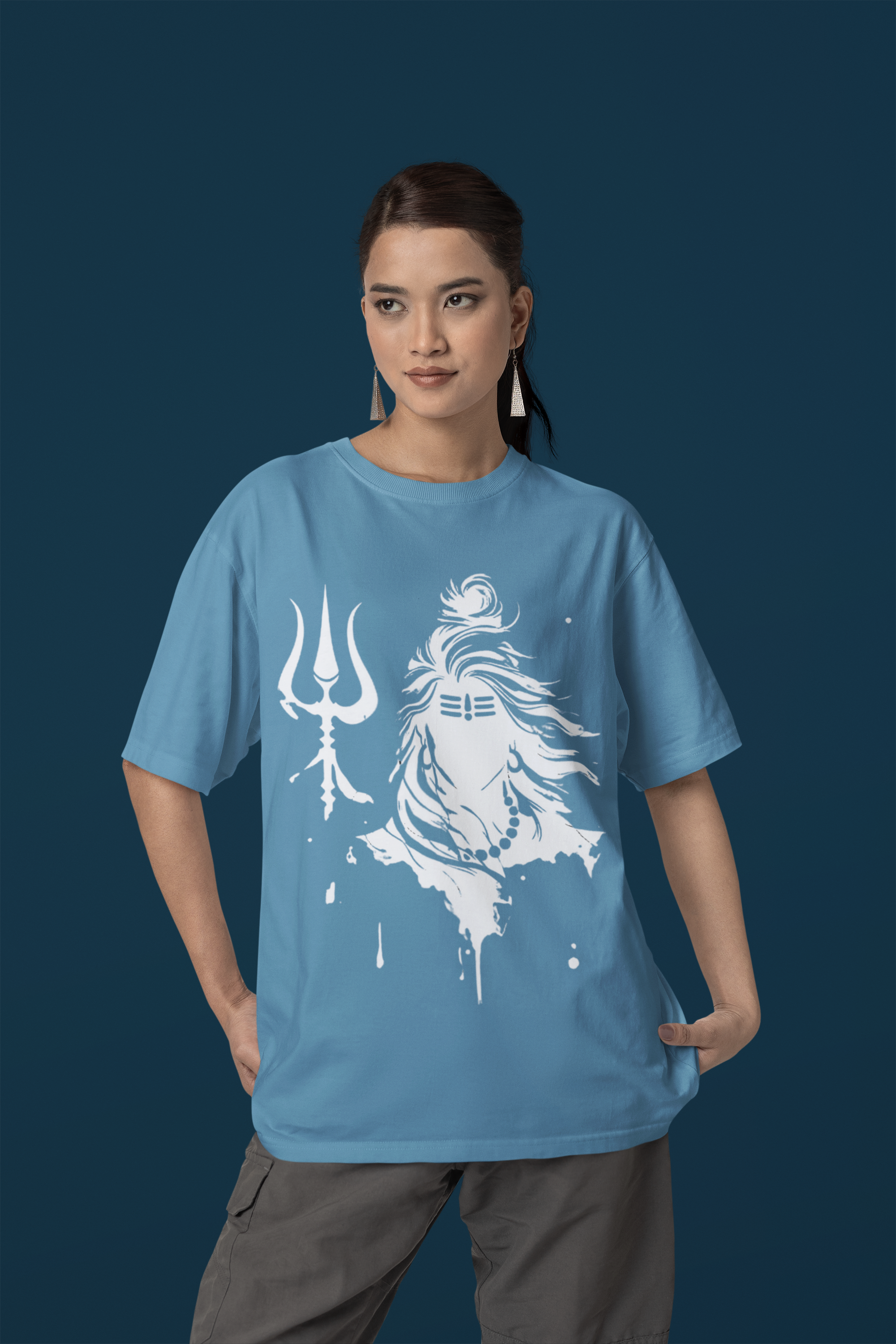 Premium Bholenath French Terry Oversized Tee - 240 GSM