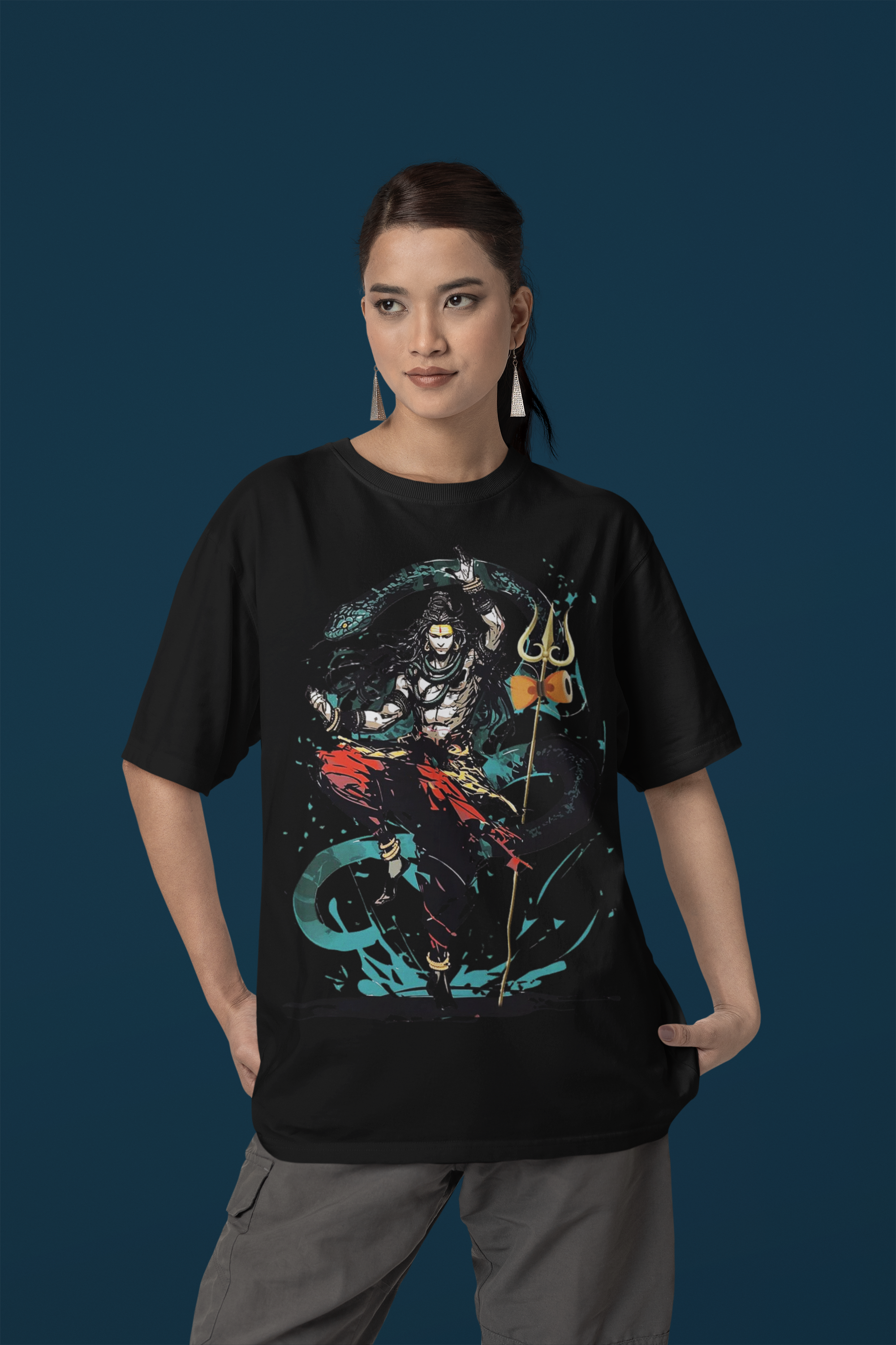 Premium Shiva Ji French Terry Oversized Tee - 240 GSM
