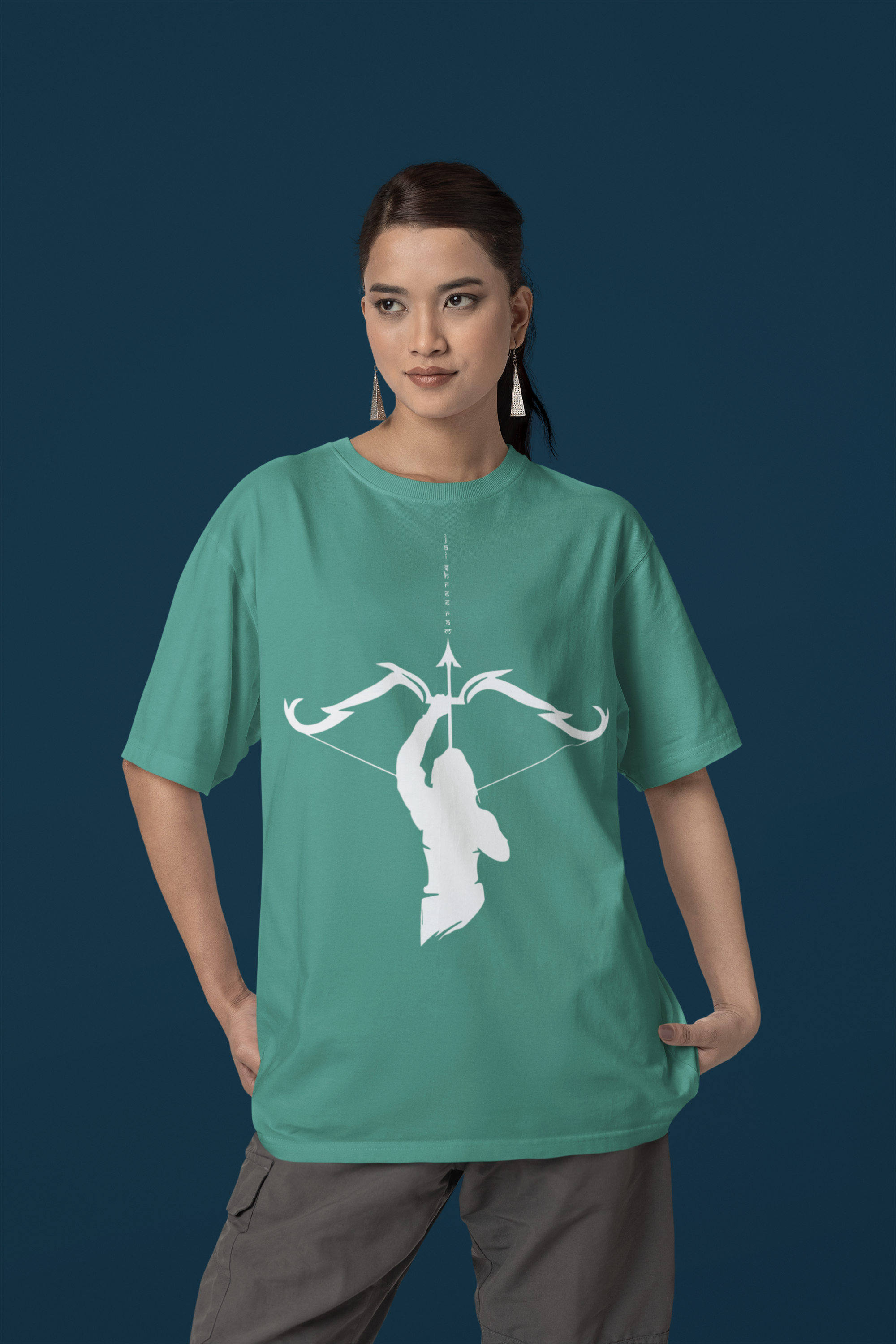 Jai Shree Ram – Divine Warrior Oversized T-Shirt