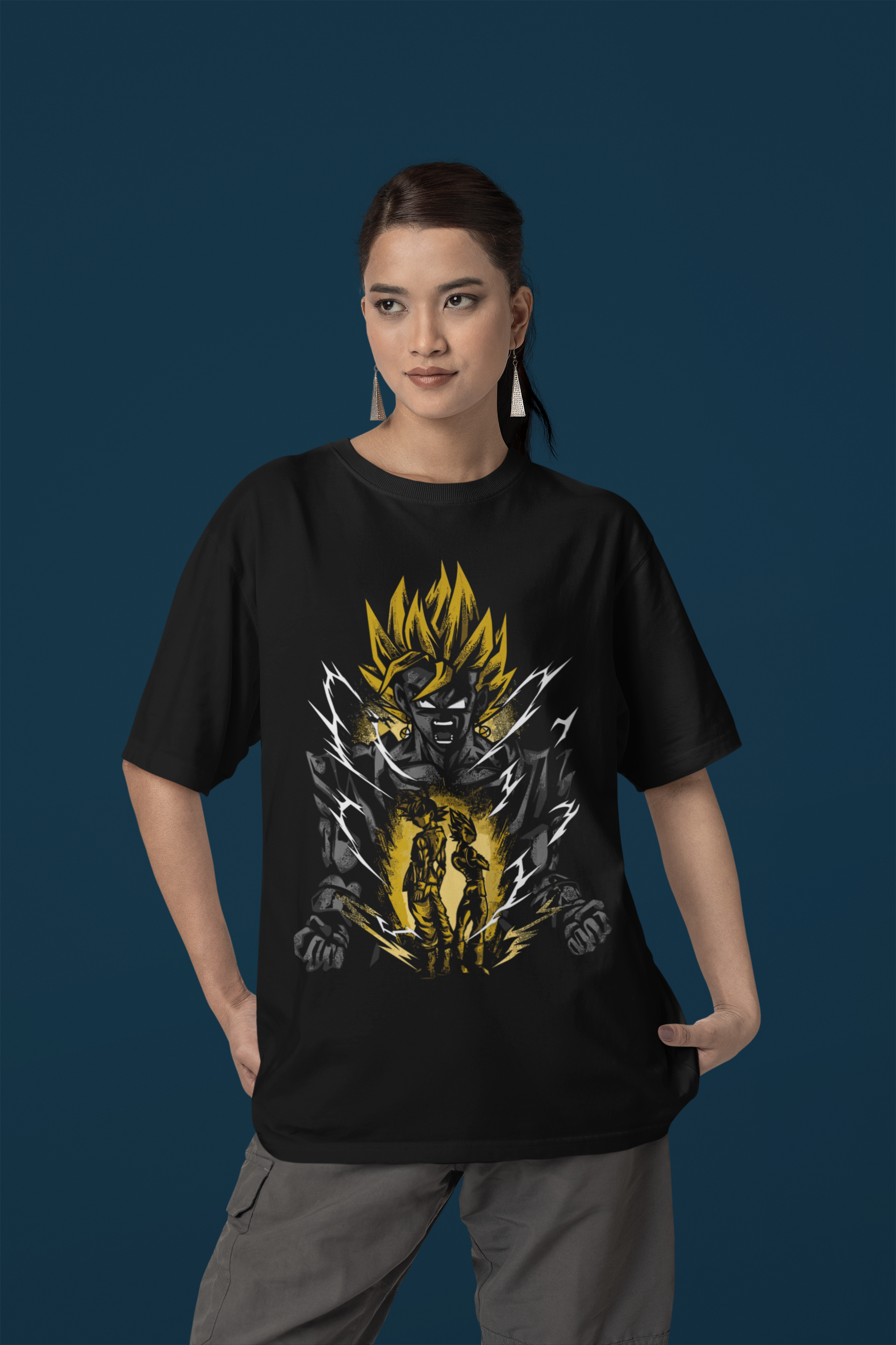 Premium Gogeta French Terry Oversized Tee - 240 GSM