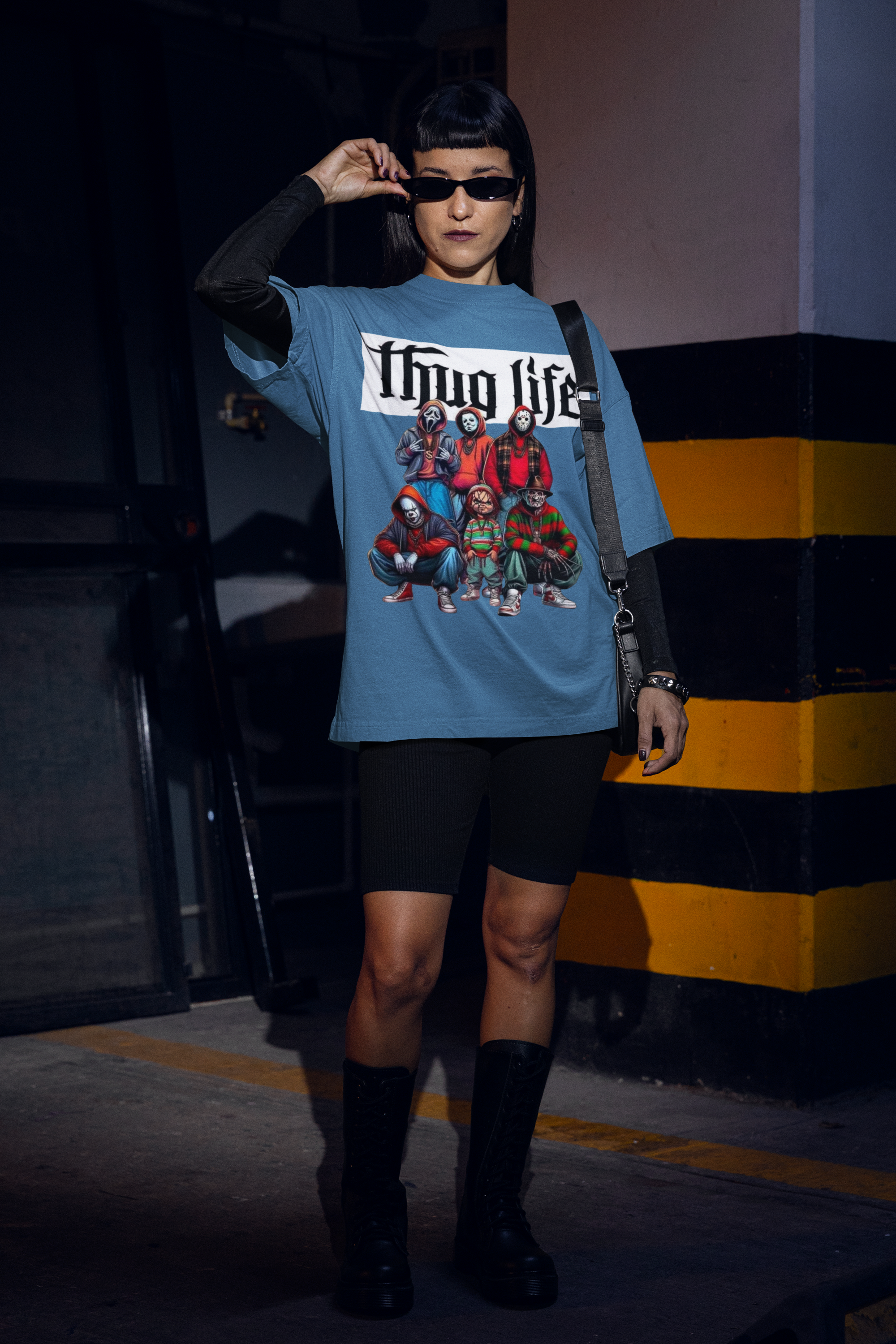 Premium Thug Life French Terry Oversized Tee - 240 GSM