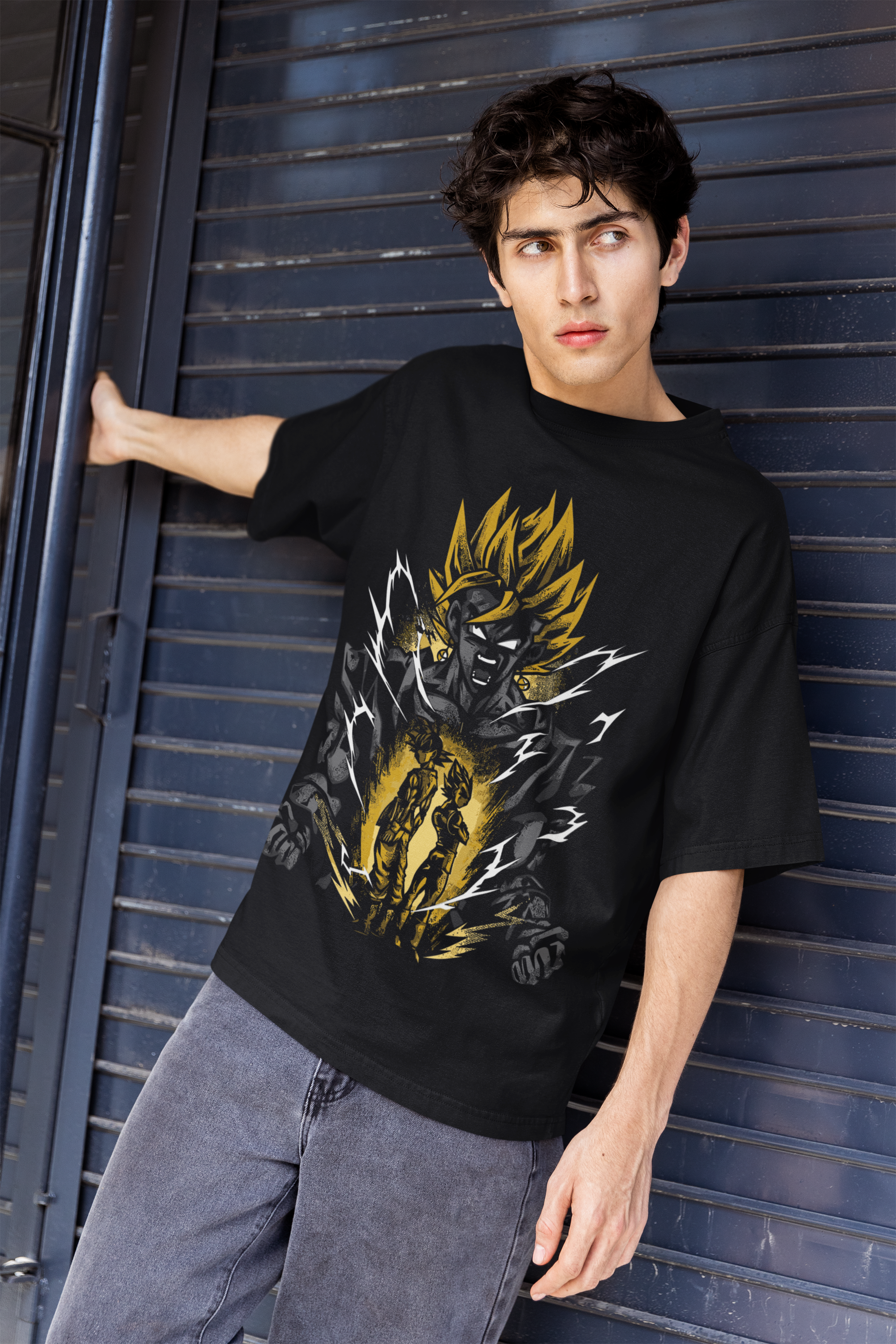 Premium Gogeta French Terry Oversized Tee - 240 GSM
