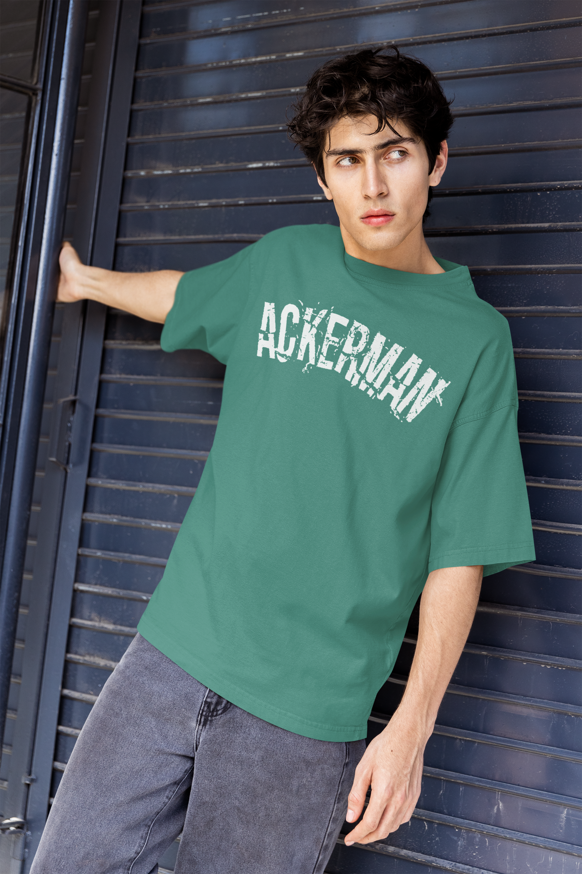 Premium Levi Ackerman French Terry Oversized Tee - 240 GSM
