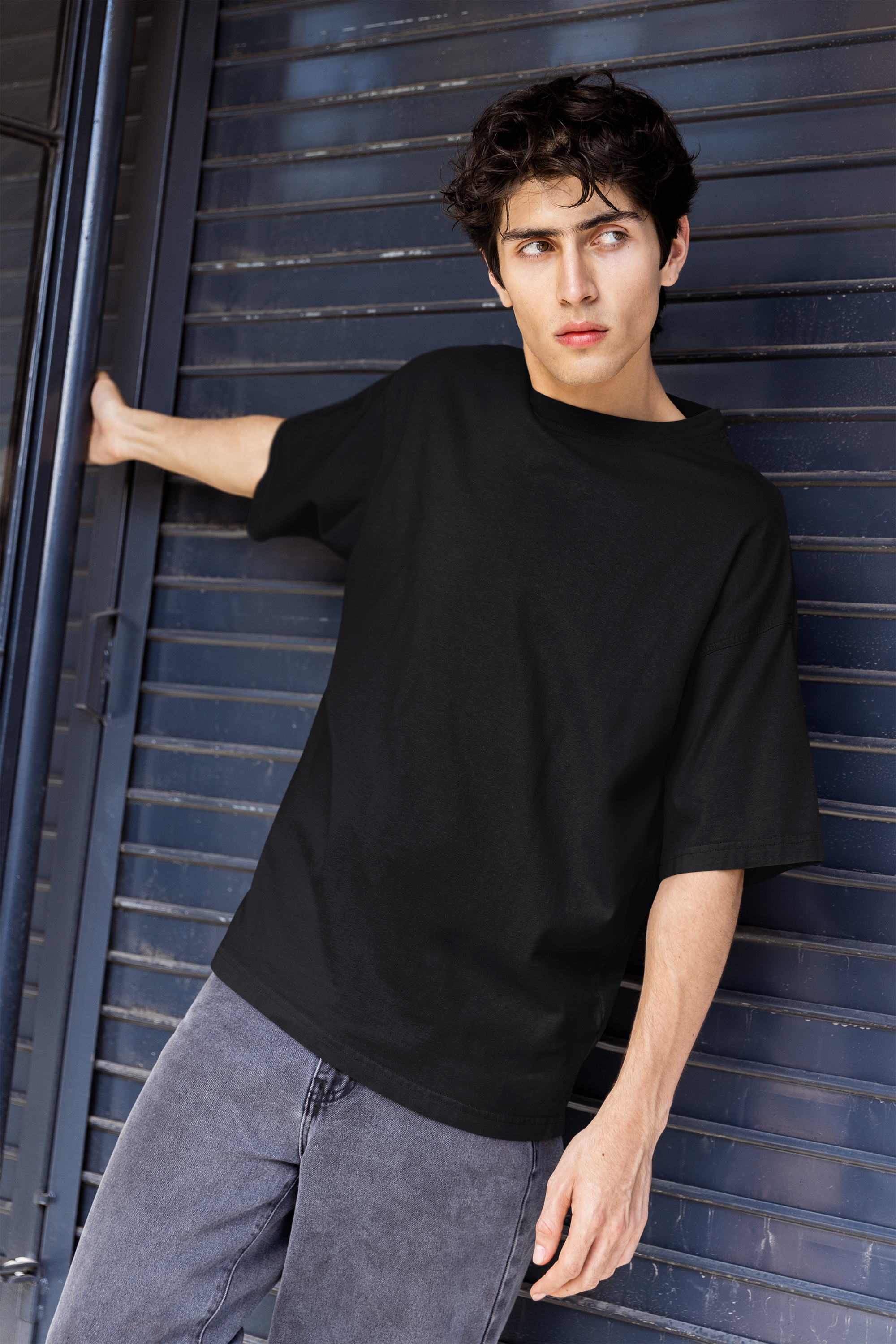 Black - Plain 240 GSM Oversized Tee