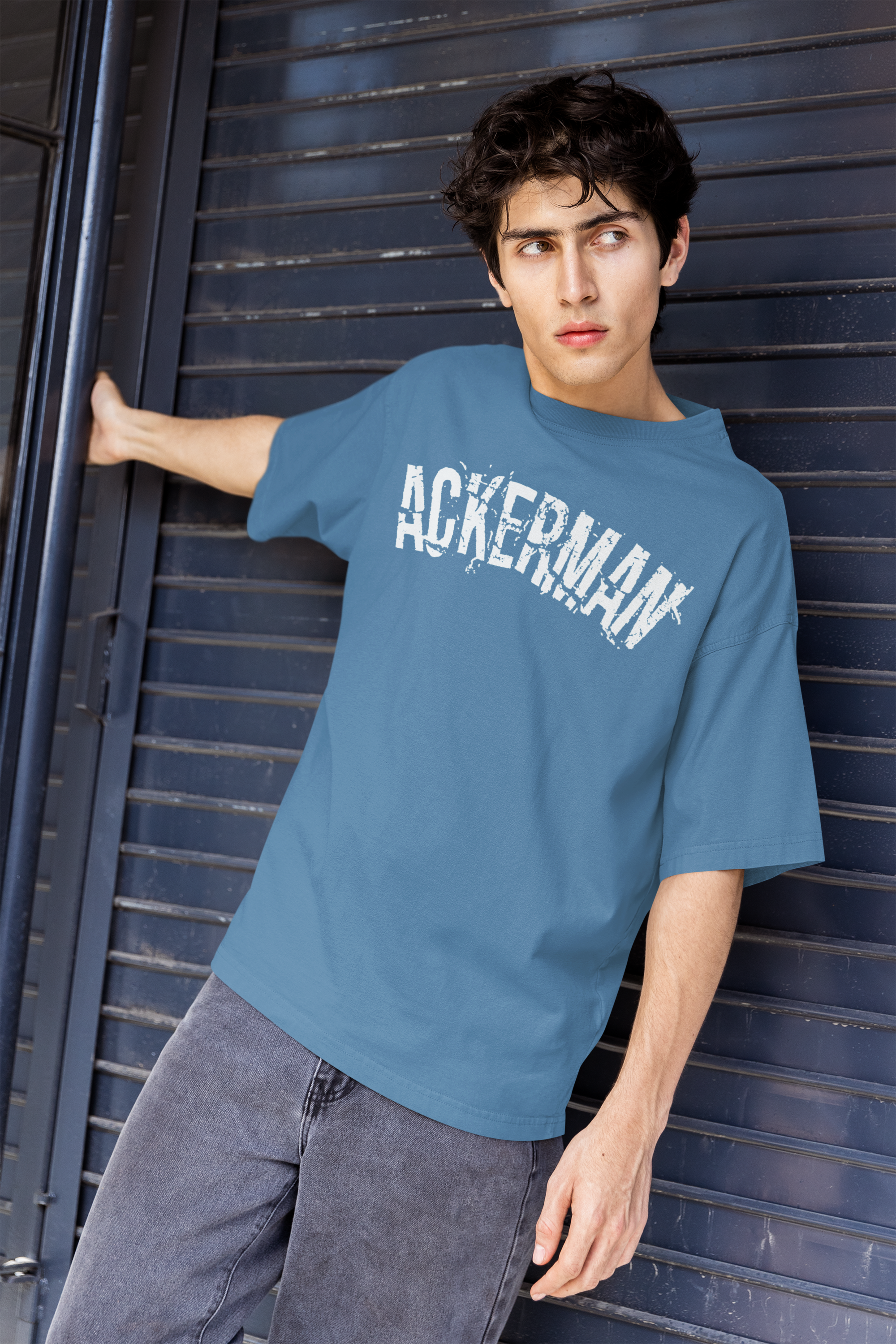 Premium Levi Ackerman French Terry Oversized Tee - 240 GSM