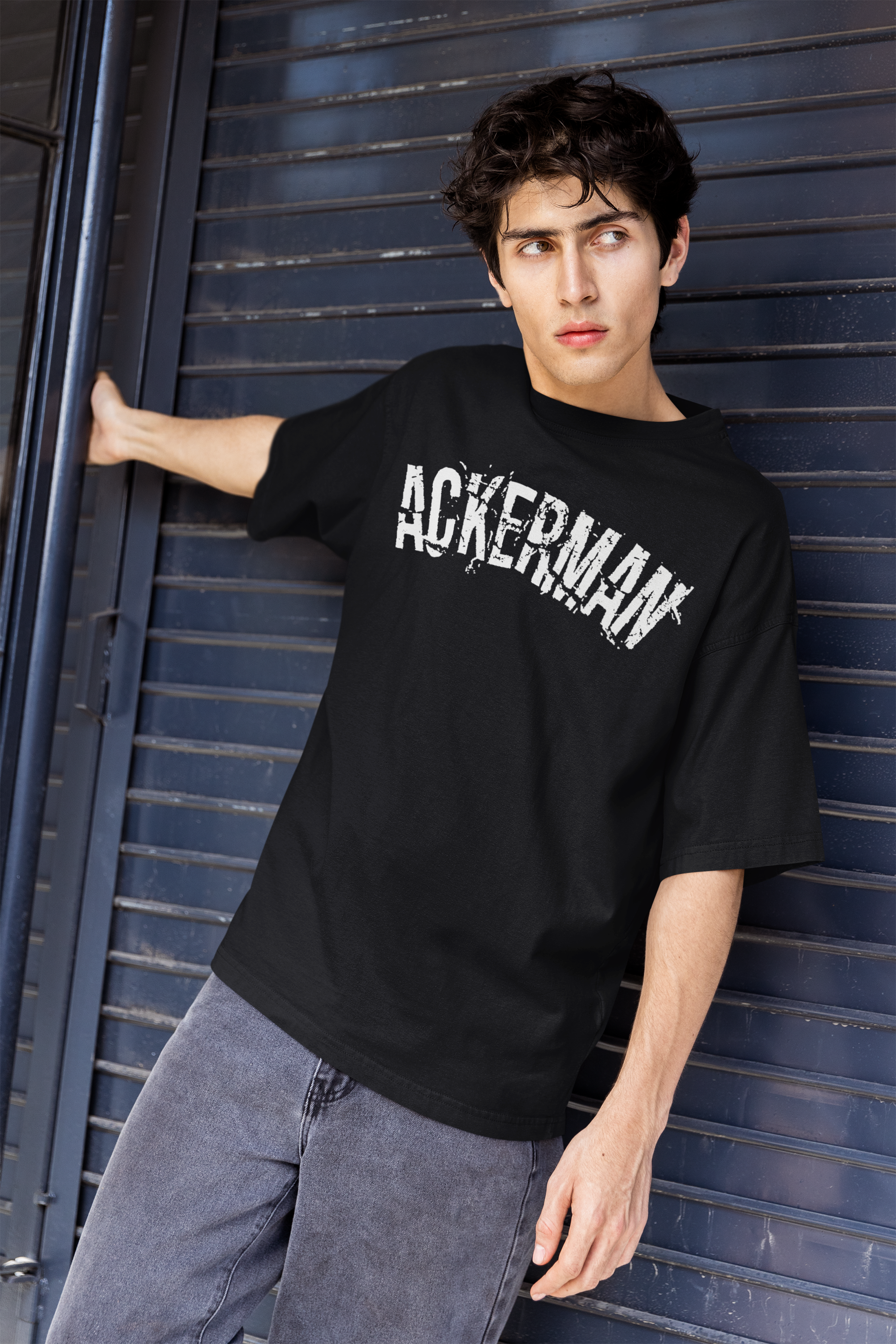 Premium Levi Ackerman French Terry Oversized Tee - 240 GSM