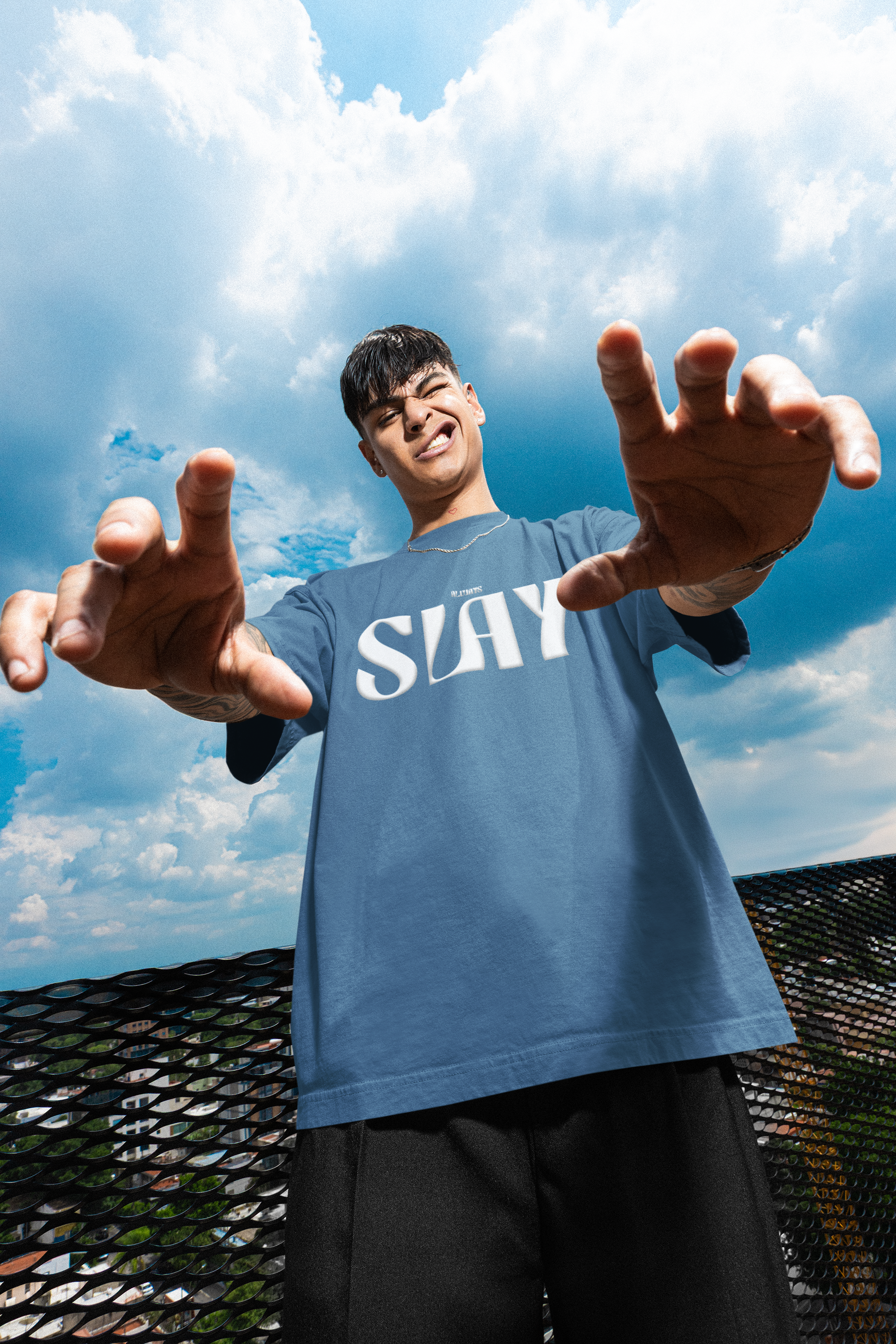 Always Slay Oversized Graphic Printed T-Shirt