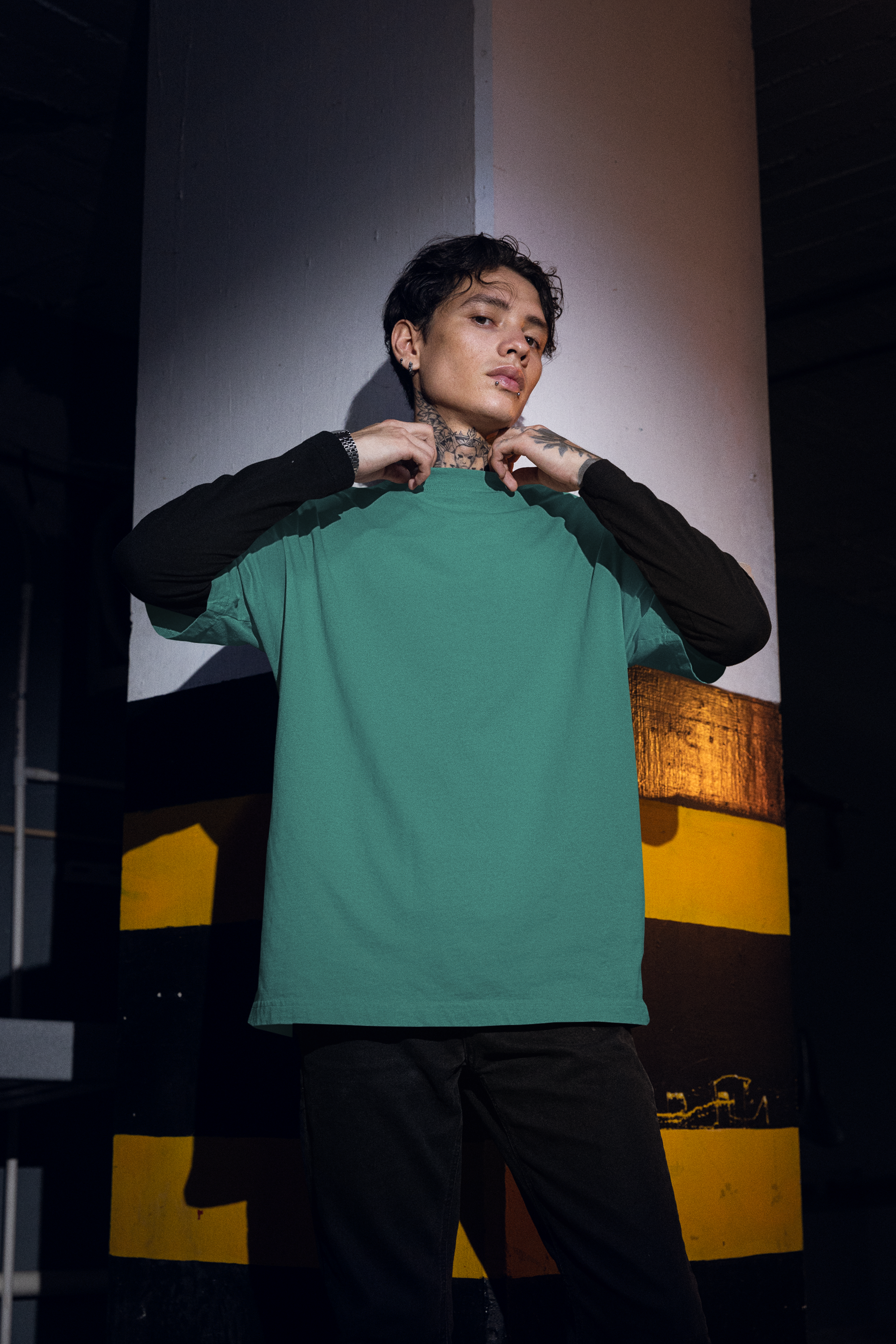 Jungle Green - Plain 240 GSM Oversized Tee