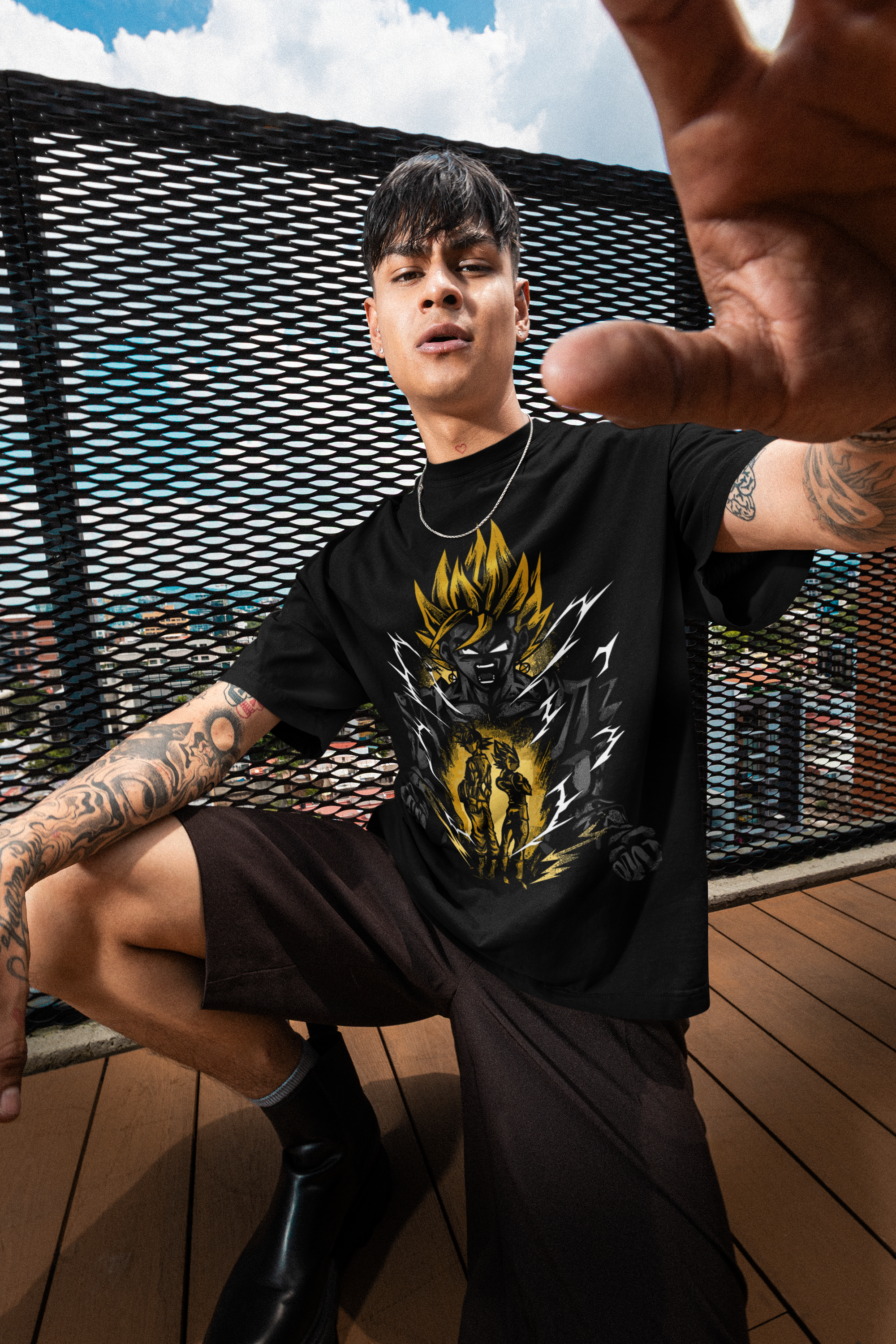 Premium Gogeta French Terry Oversized Tee - 240 GSM