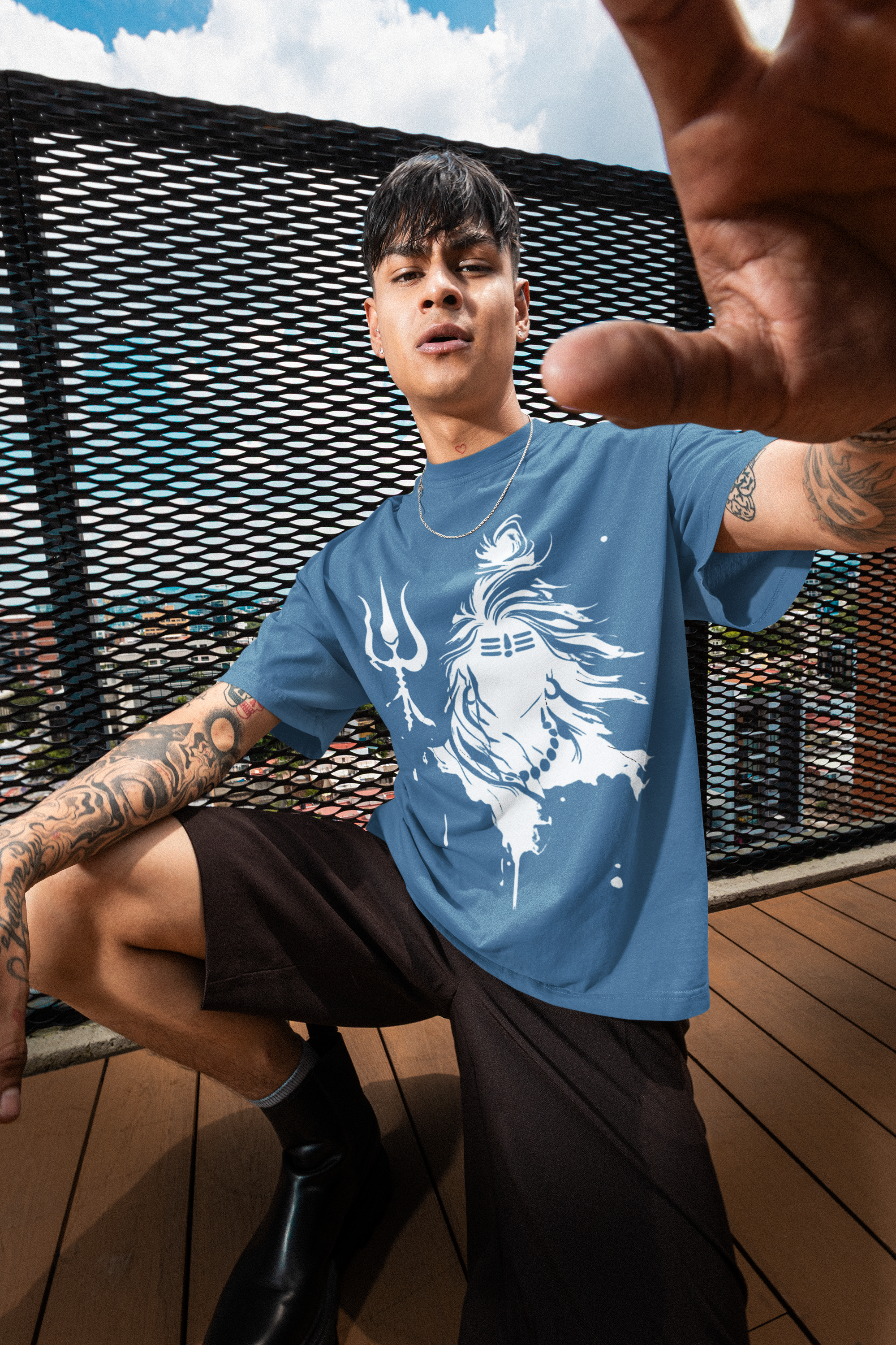 Premium Bholenath French Terry Oversized Tee - 240 GSM