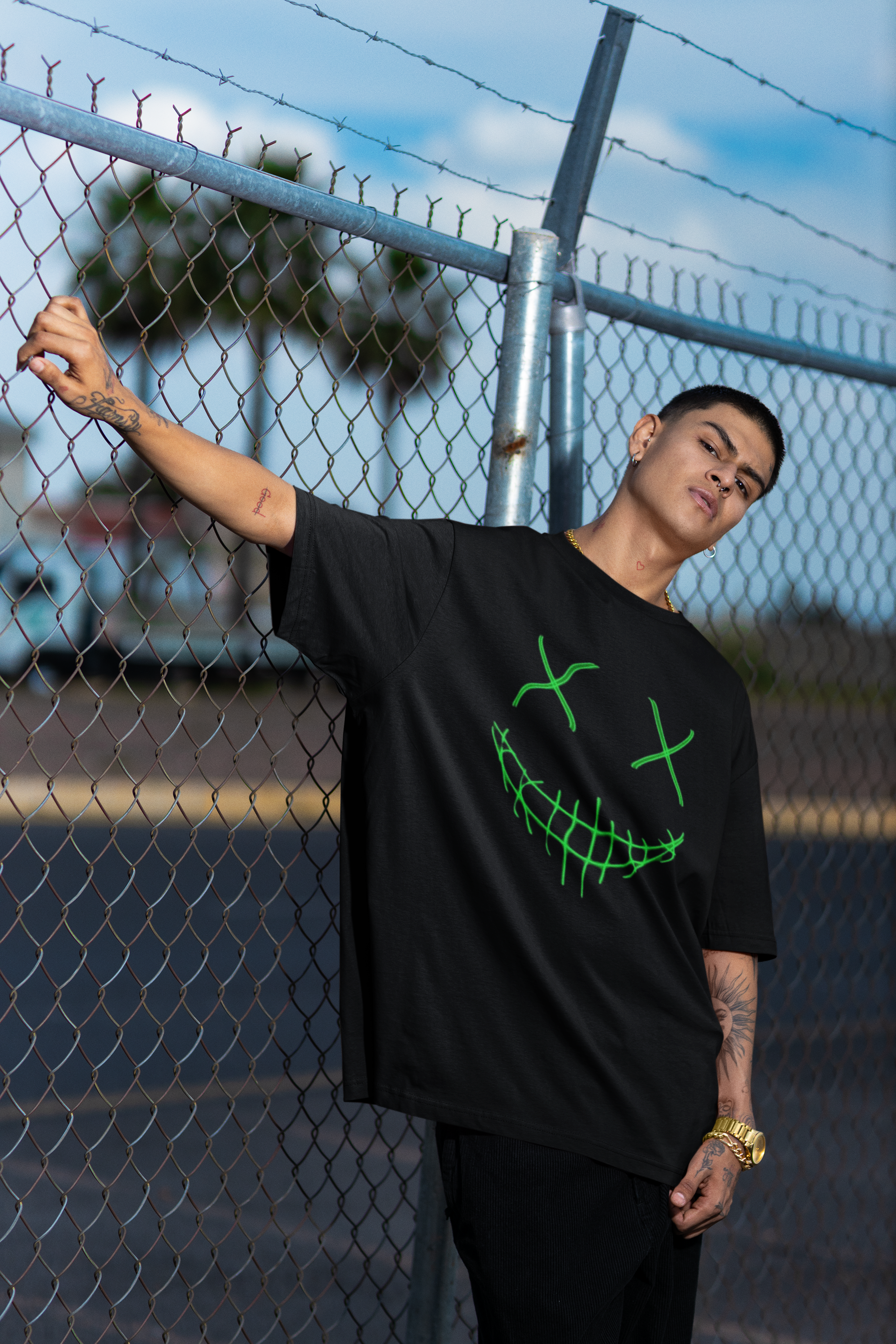 The Grin Oversized T-Shirt - Villain Vibes