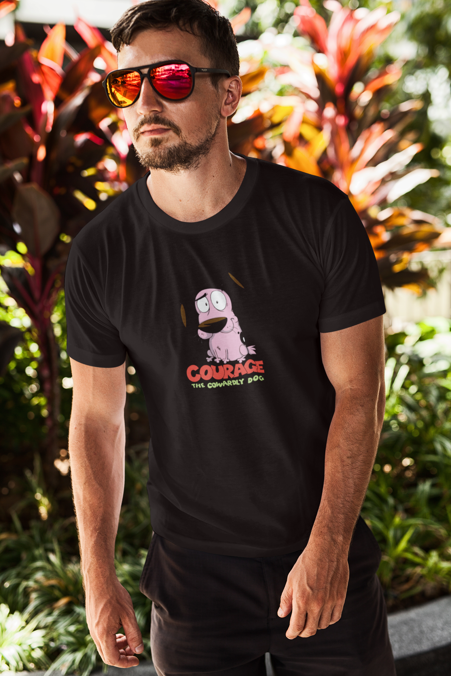 Courage the Cowardly Dog Graphic Printed Regular T-Shirt