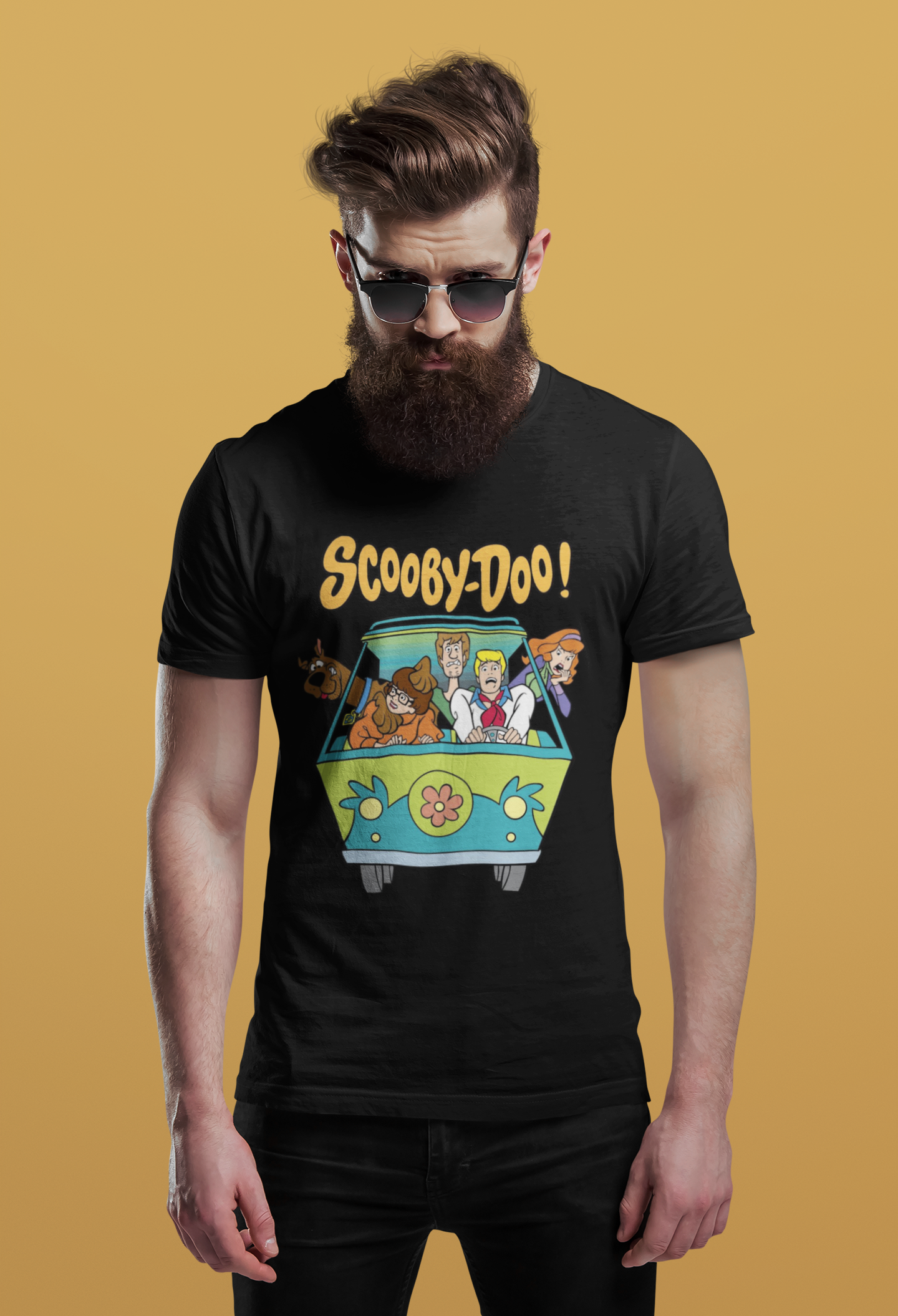 Scooby-Doo Mystery Machine Graphic T-Shirt | Cotton Lycra Blend | Regular Fit