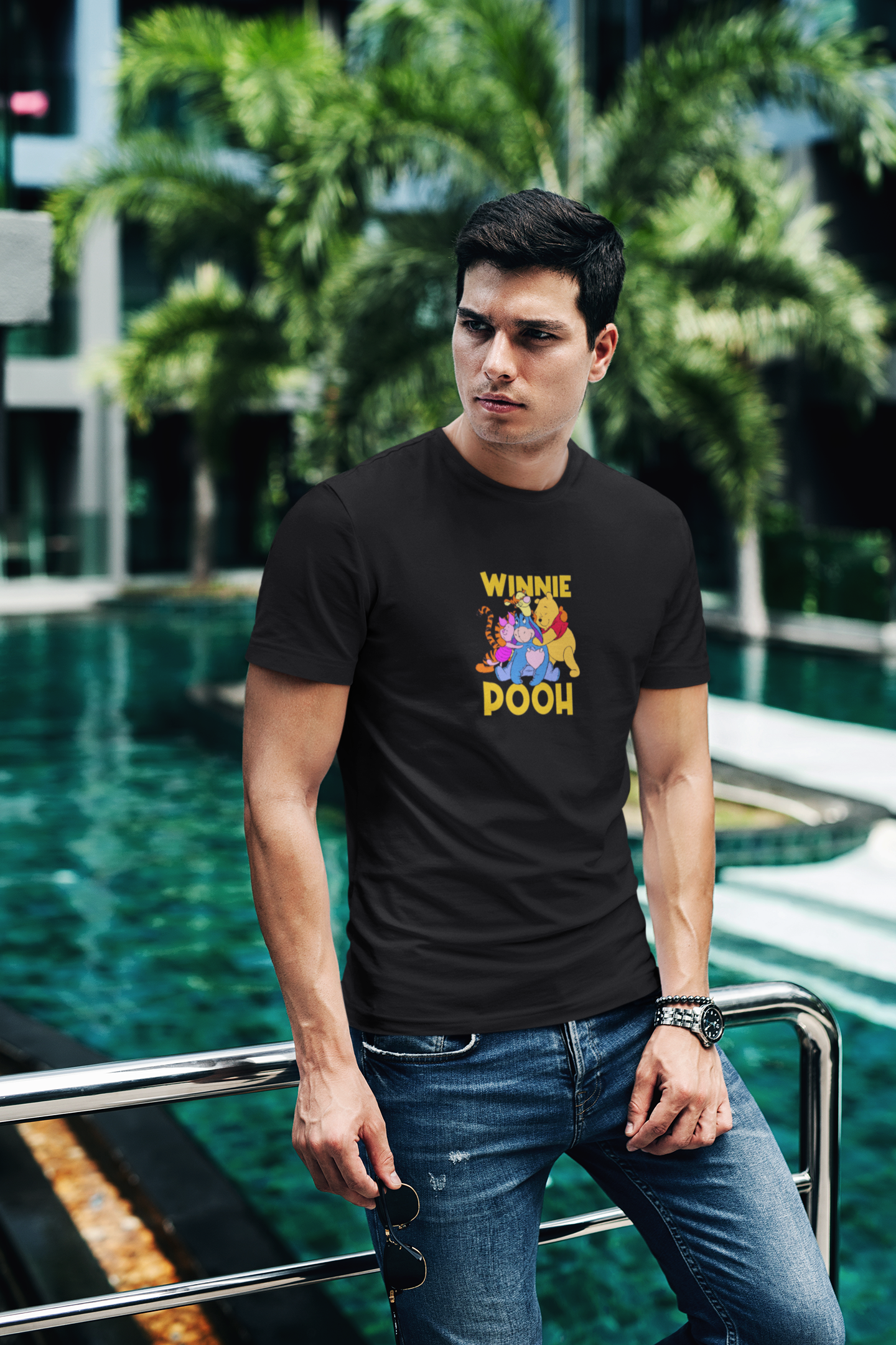 Winnie the Pooh Squad Graphic Printed Regular T-Shirt