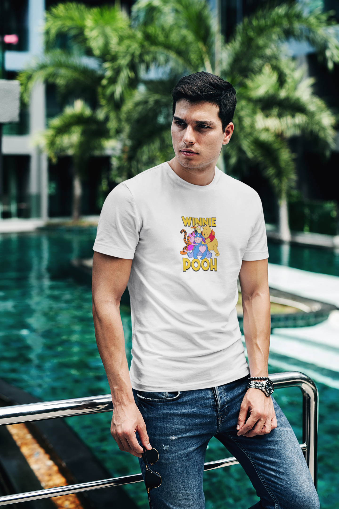 Winnie the Pooh Squad Graphic Printed Regular T-Shirt